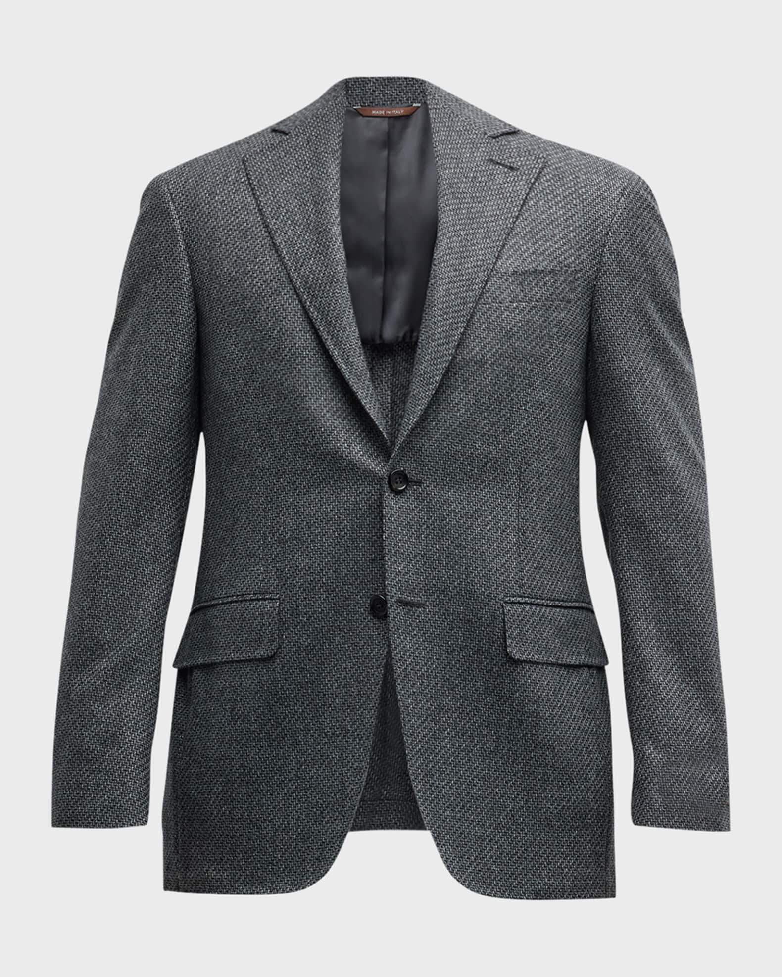 Canali Men's Wool Step-Weave Sport Coat | Neiman Marcus