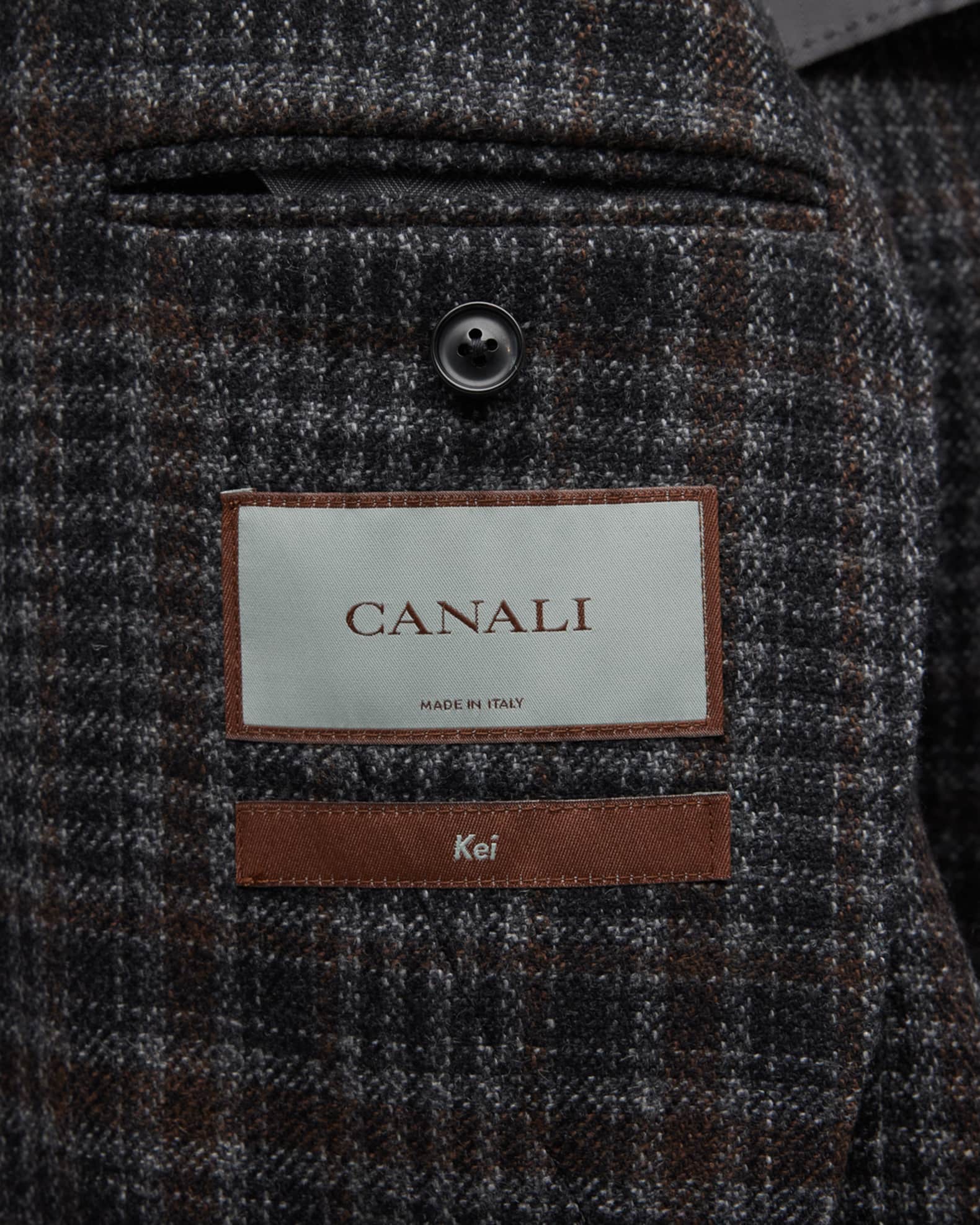 Canali Men's Cashmere Plaid Sport Coat | Neiman Marcus