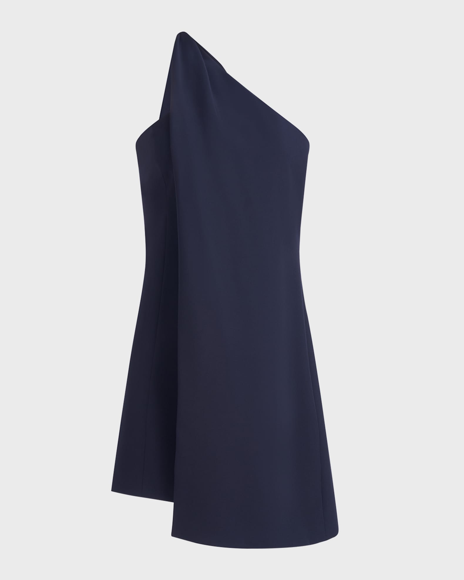 Halston Kalia Draped One-Shoulder Crepe Mini Dress | Neiman Marcus