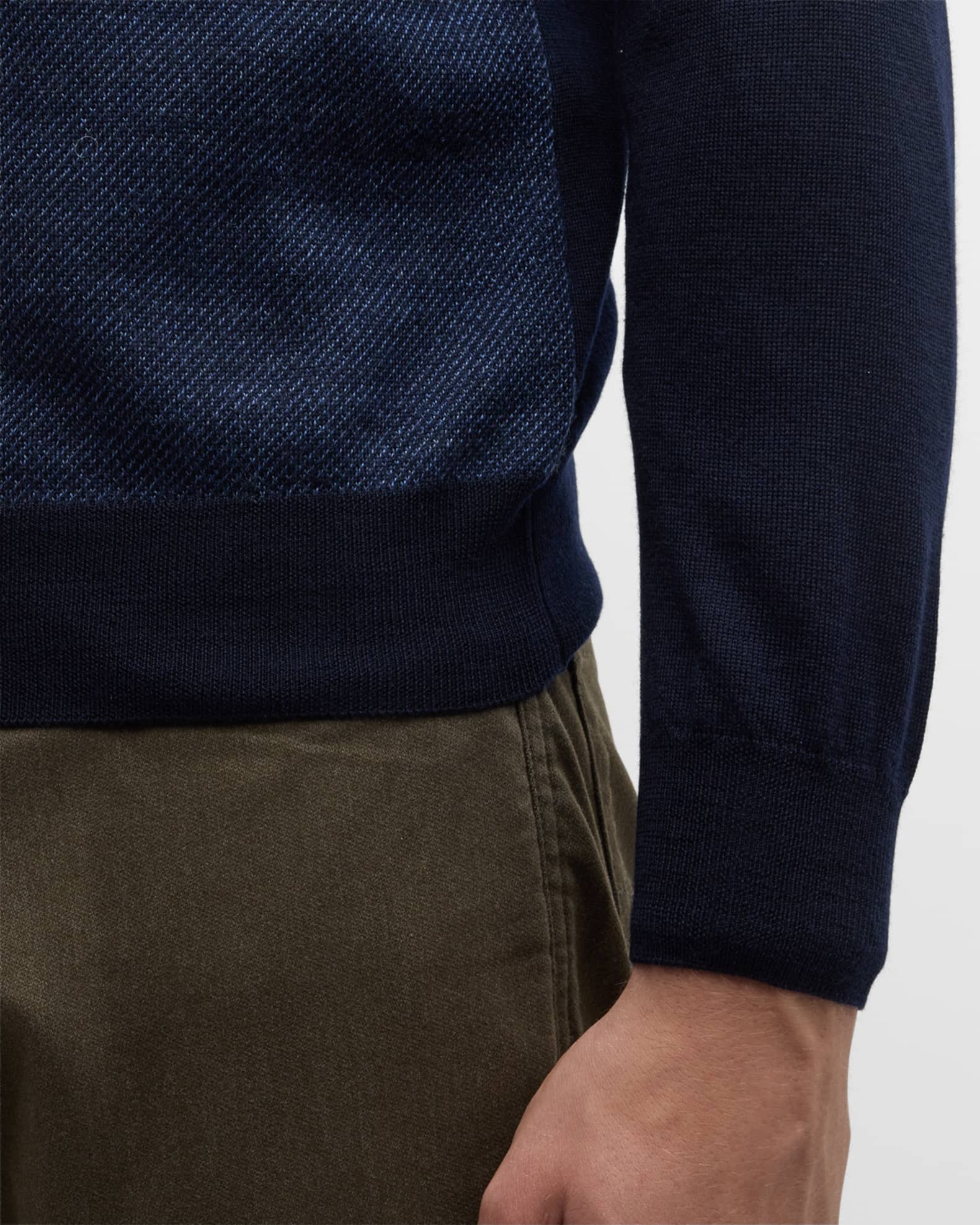 Canali Men's Wool Quarter-Zip Sweater | Neiman Marcus