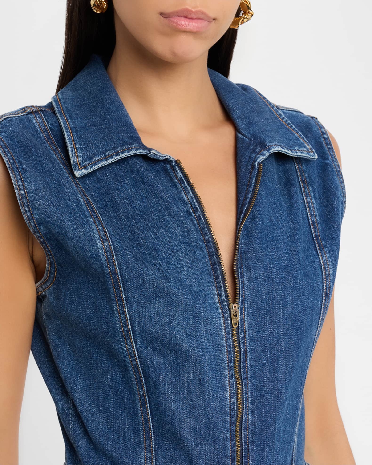 Ramy Brook Jemma WideLeg Denim Jumpsuit Neiman Marcus