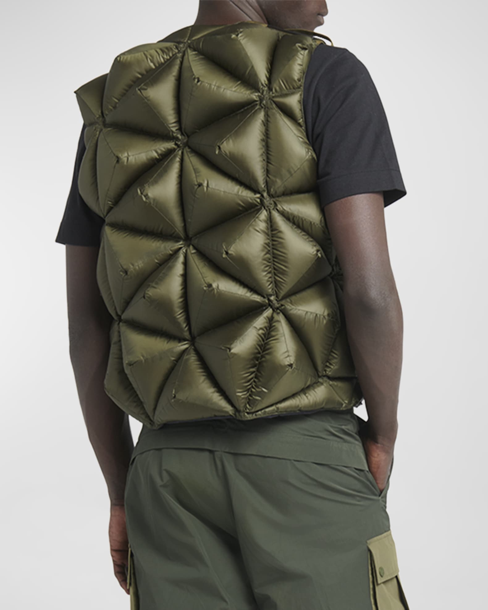 Moncler mixed media clearance puffer vest jacket