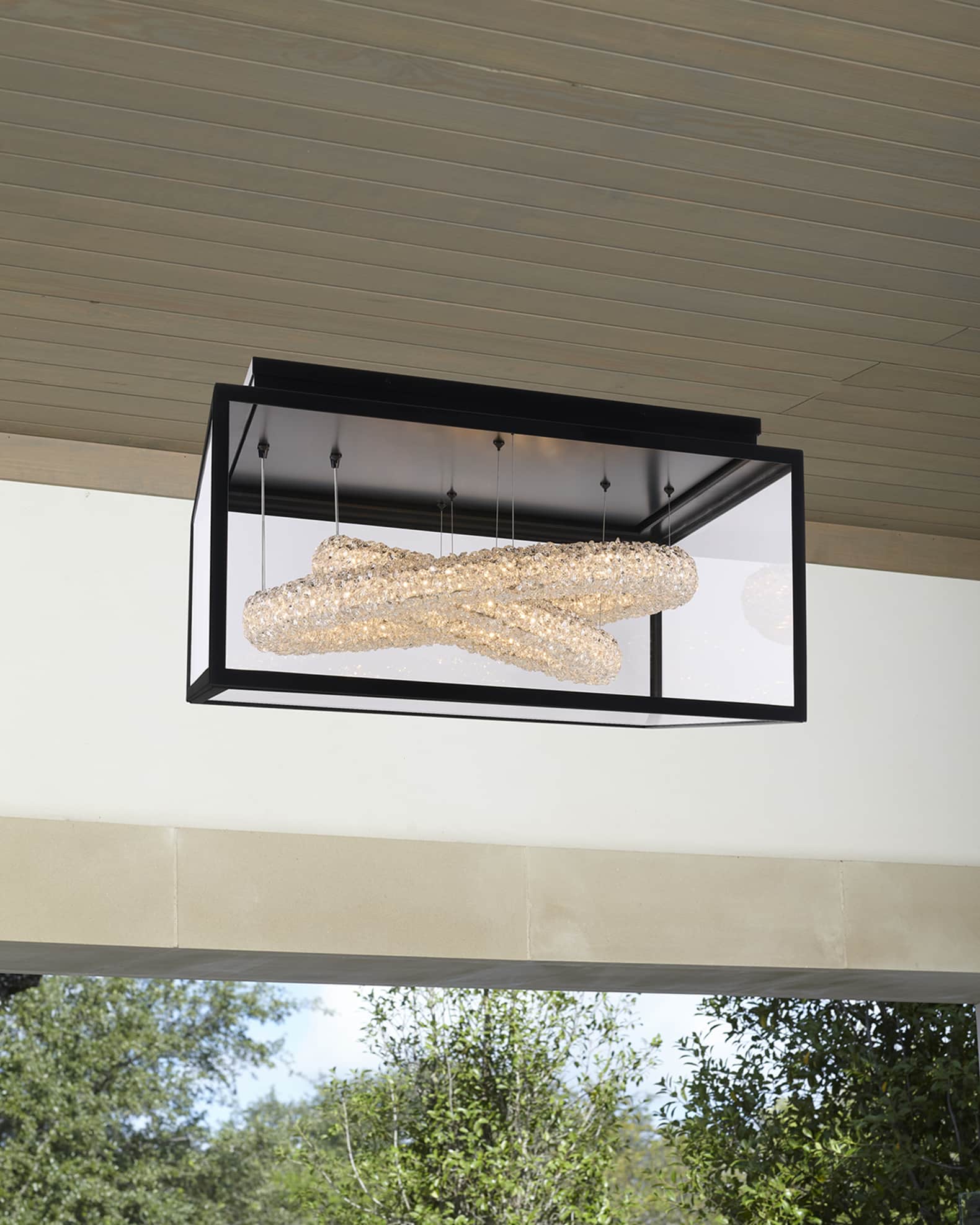 Lina Circles LED Outdoor Flush Mount, 32" 0
