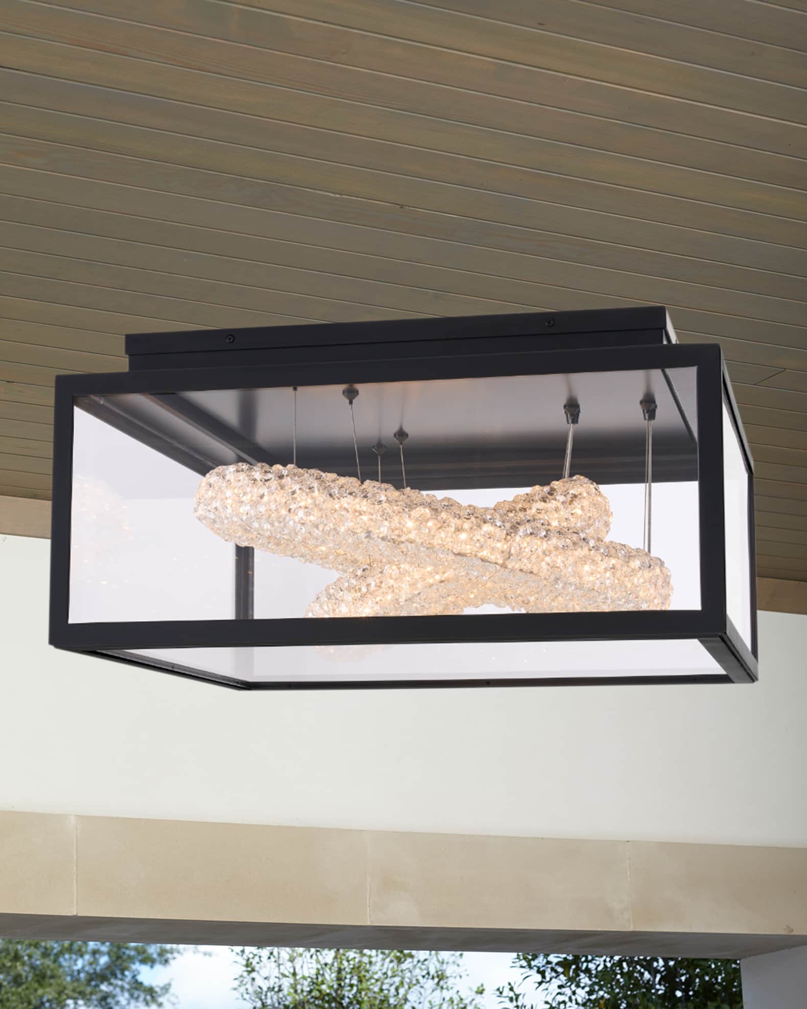 Lina Circles LED Outdoor Flush Mount, 24" 0