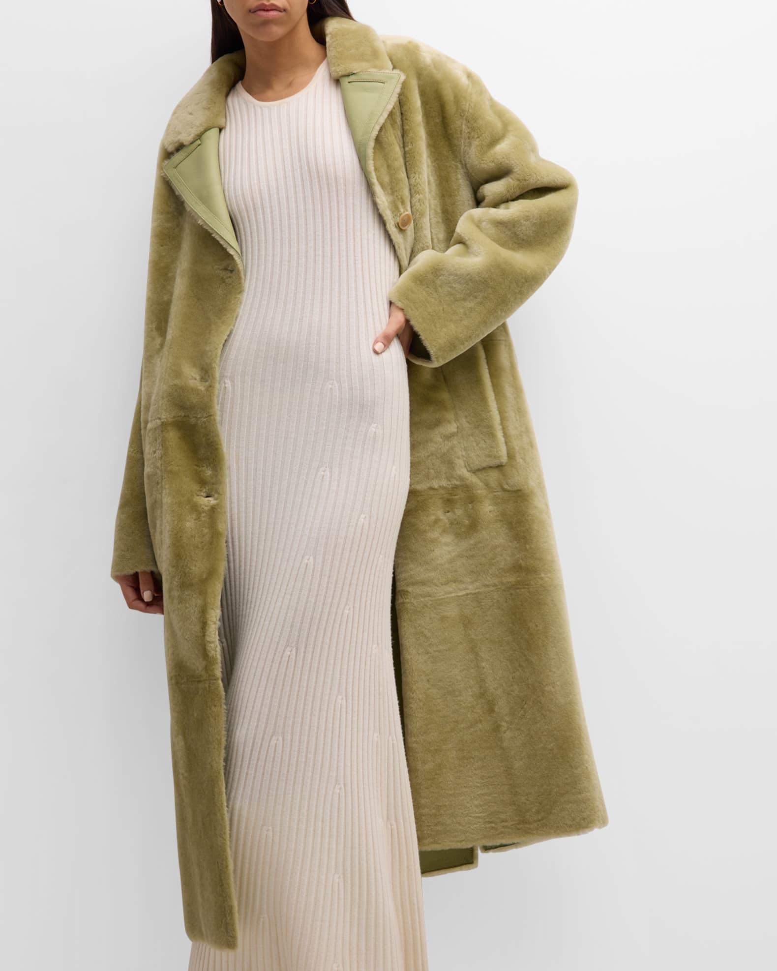 Shearling top coat hot sale