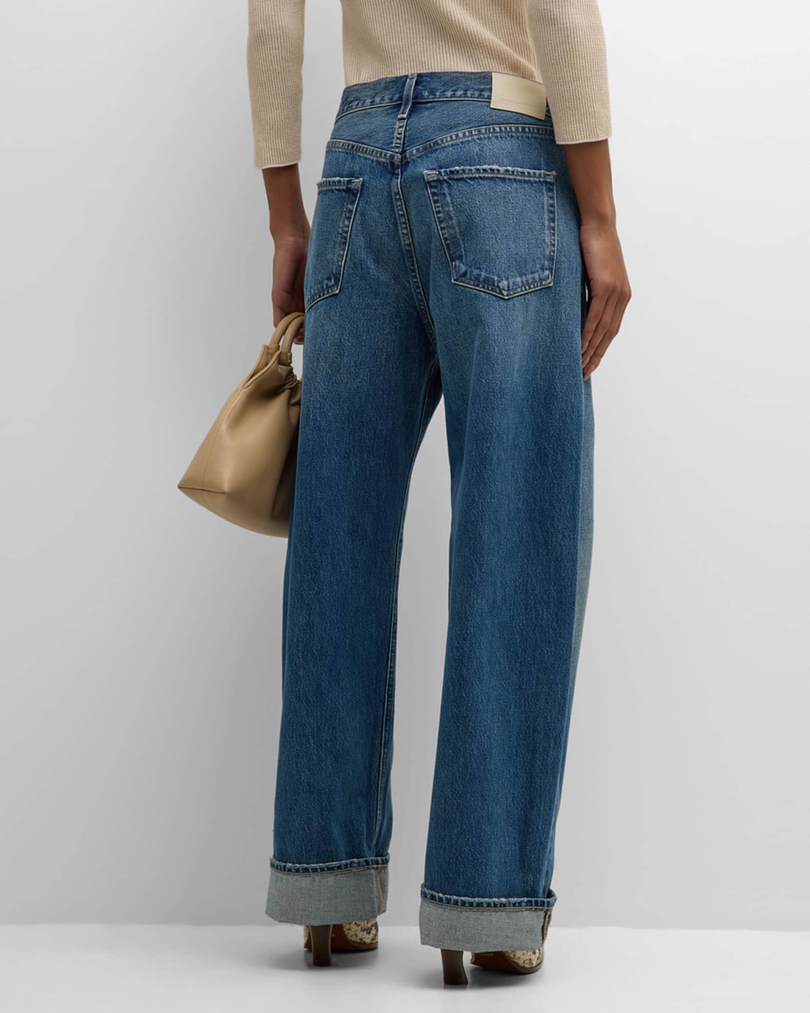 Citizens of Humanity Ayla Baggy Cuffed Cropped Jeans Neiman Marcus