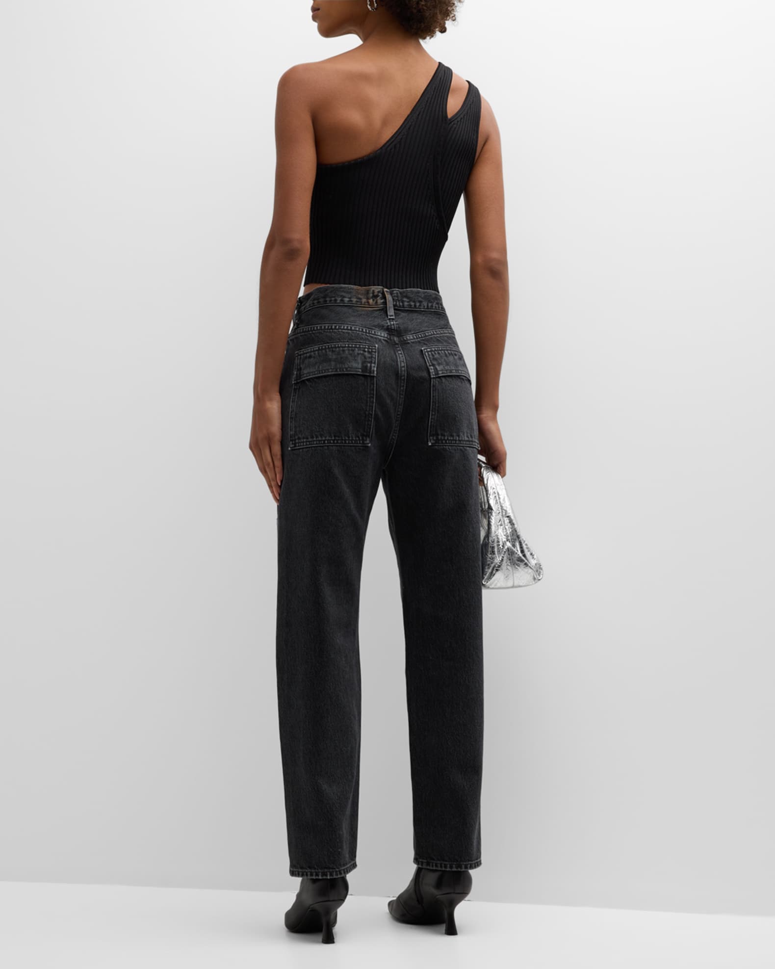 AGOLDE Cooper High Rise Straight Cargo Jeans | Neiman Marcus