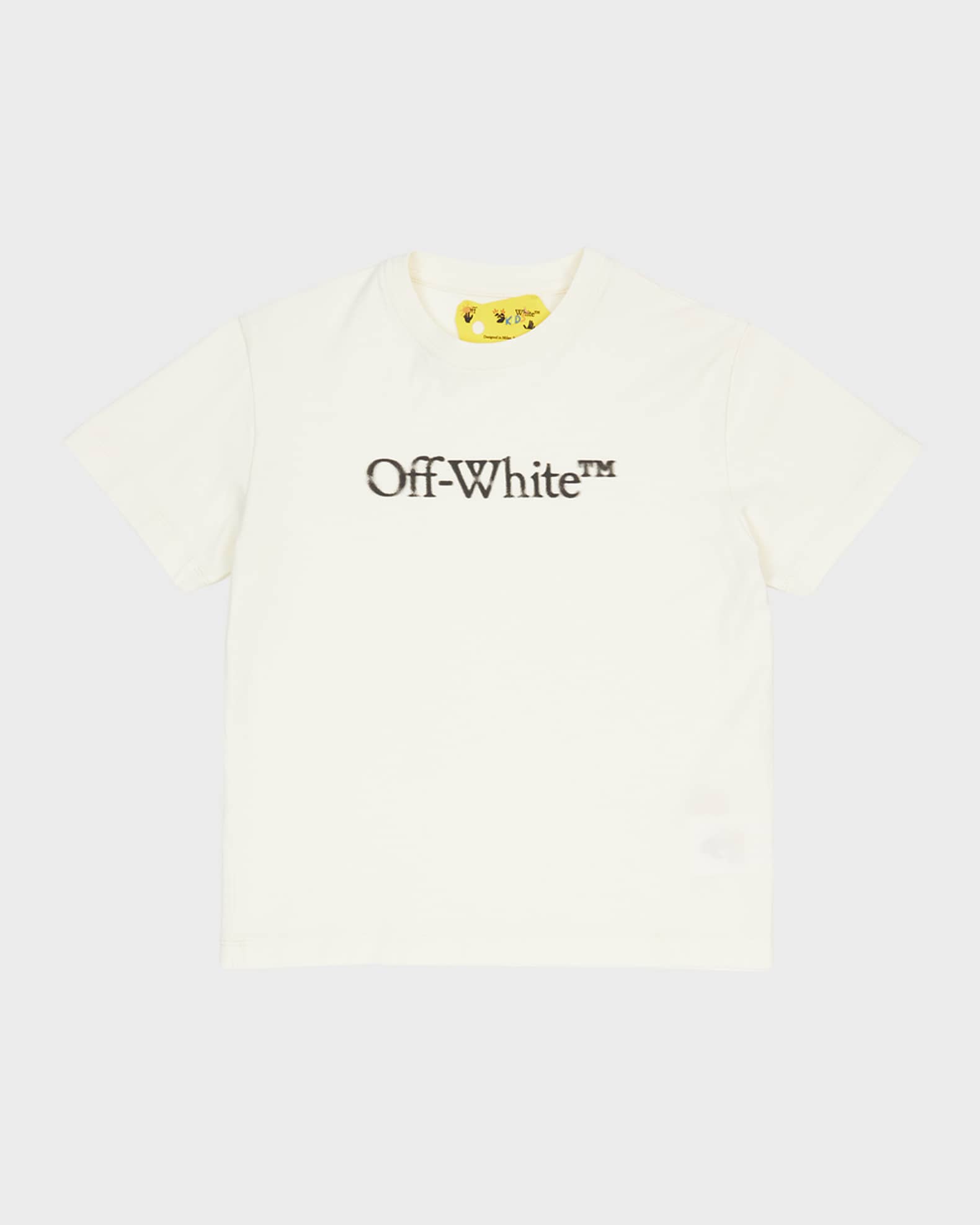 Off-White, Shirts, Offwhite Co Virgil Abloh Main Label White Short Sleeve  Tshirt Mens Size M