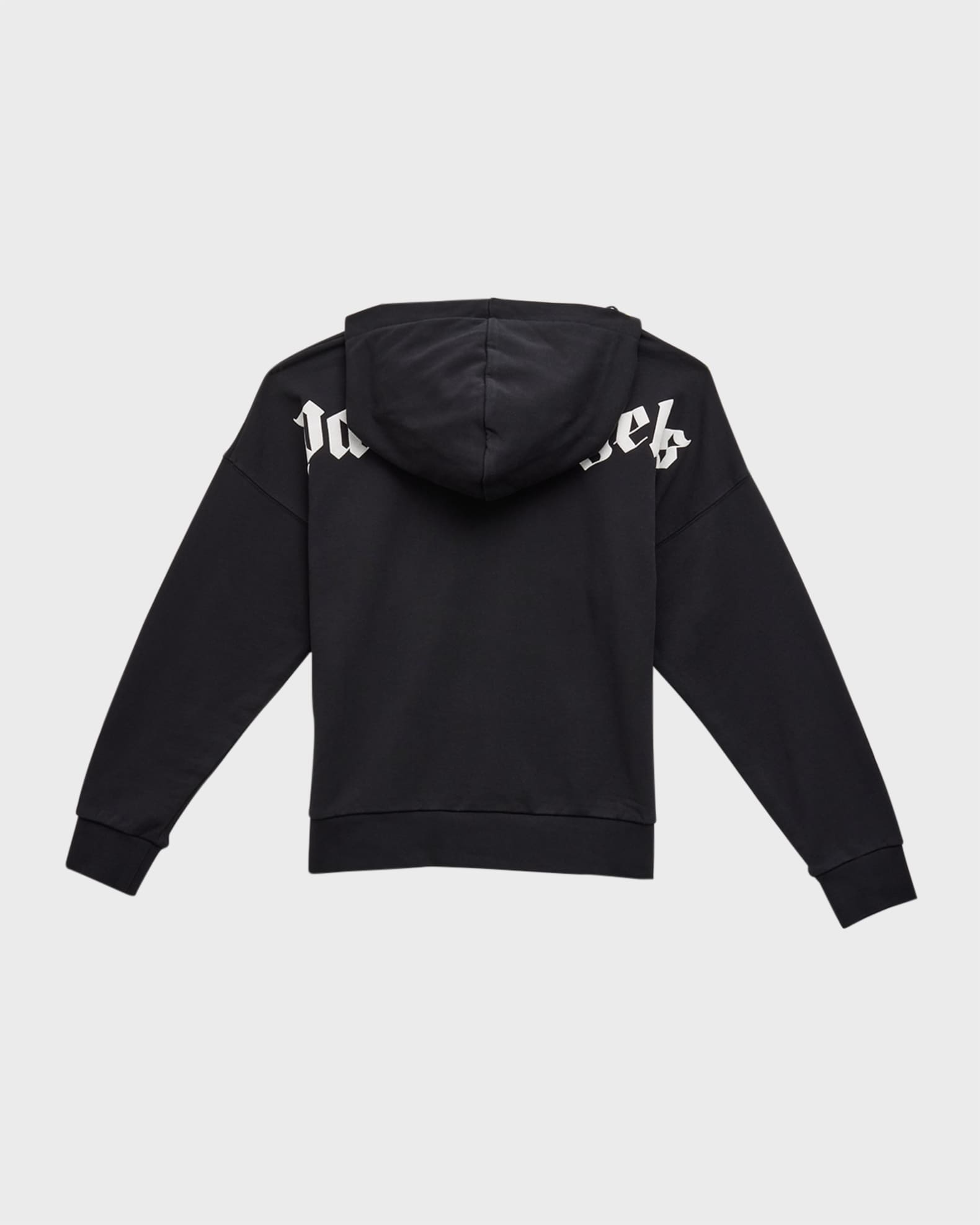 Gray Embroidered Hoodie by Palm Angels on Sale