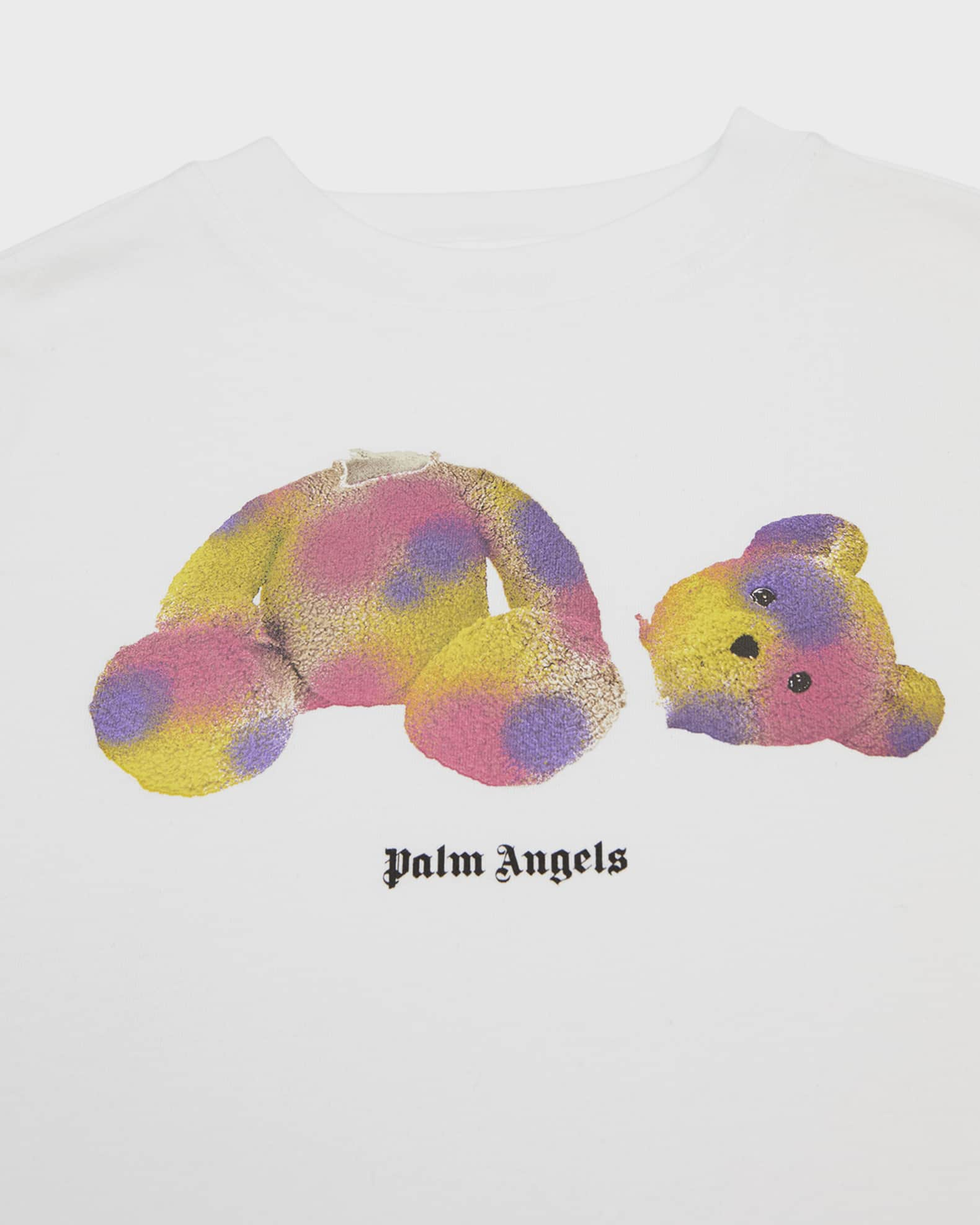 Palm Angels Kids green Cotton Logo T-shirt (4-12 Years)