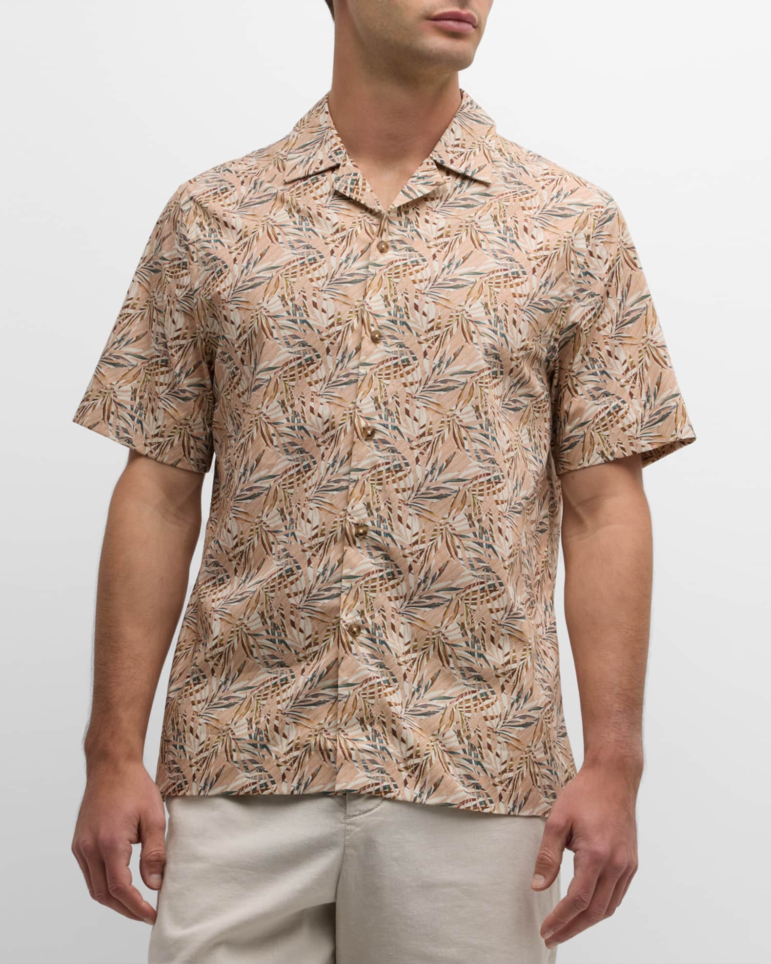 Bugatchi Men's Printed Camp Shirt Neiman Marcus
