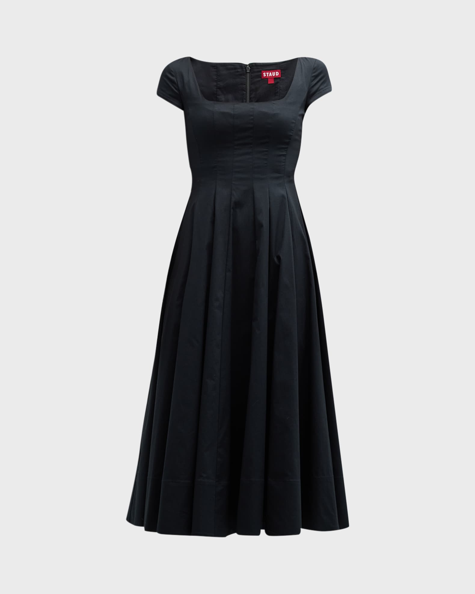 Short sleeve fit and flare midi dress online