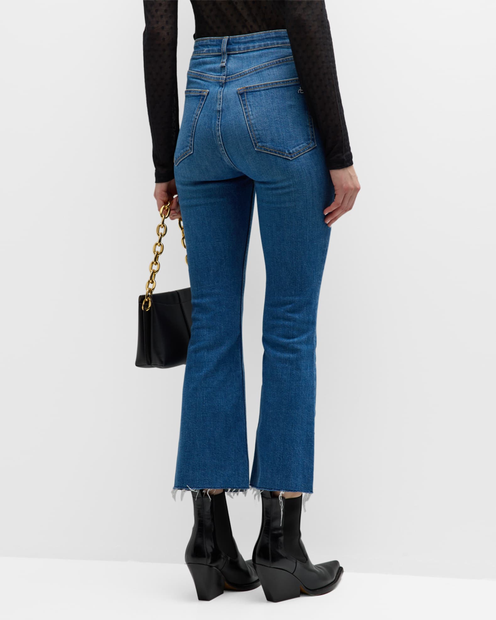 Rag & Bone Casey High-Rise Ankle Flare Jeans | Neiman Marcus