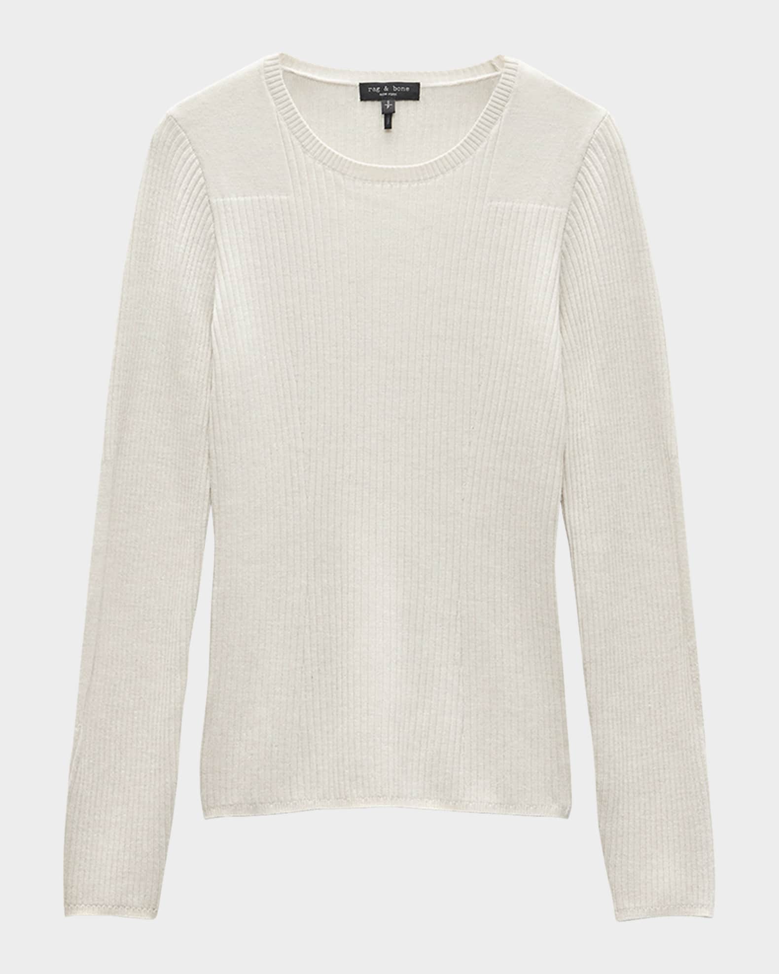 Audrina Ribbed Crewneck Sweater 0