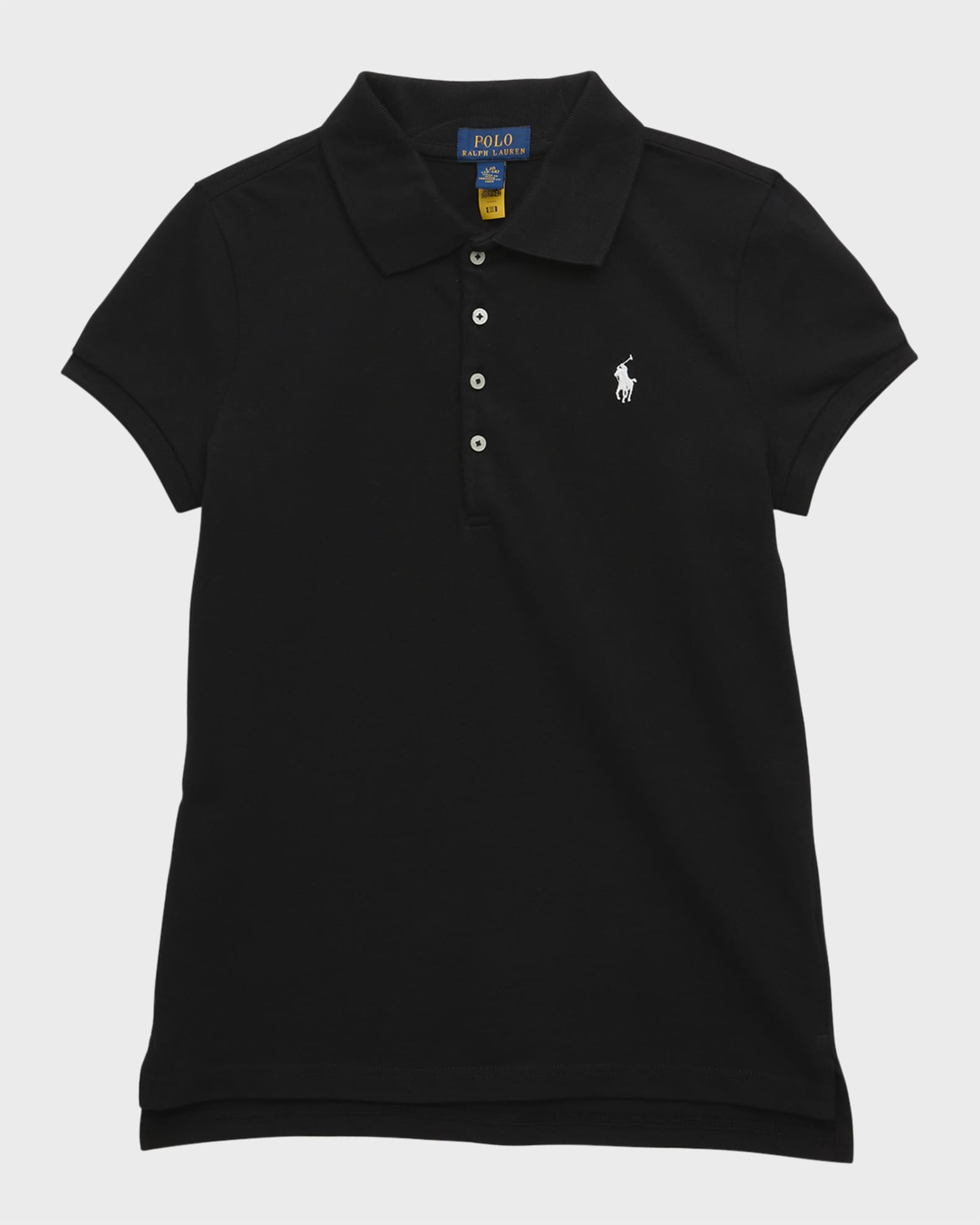 Girl's Short-Sleeve Logo Embroidery Polo Shirt 0