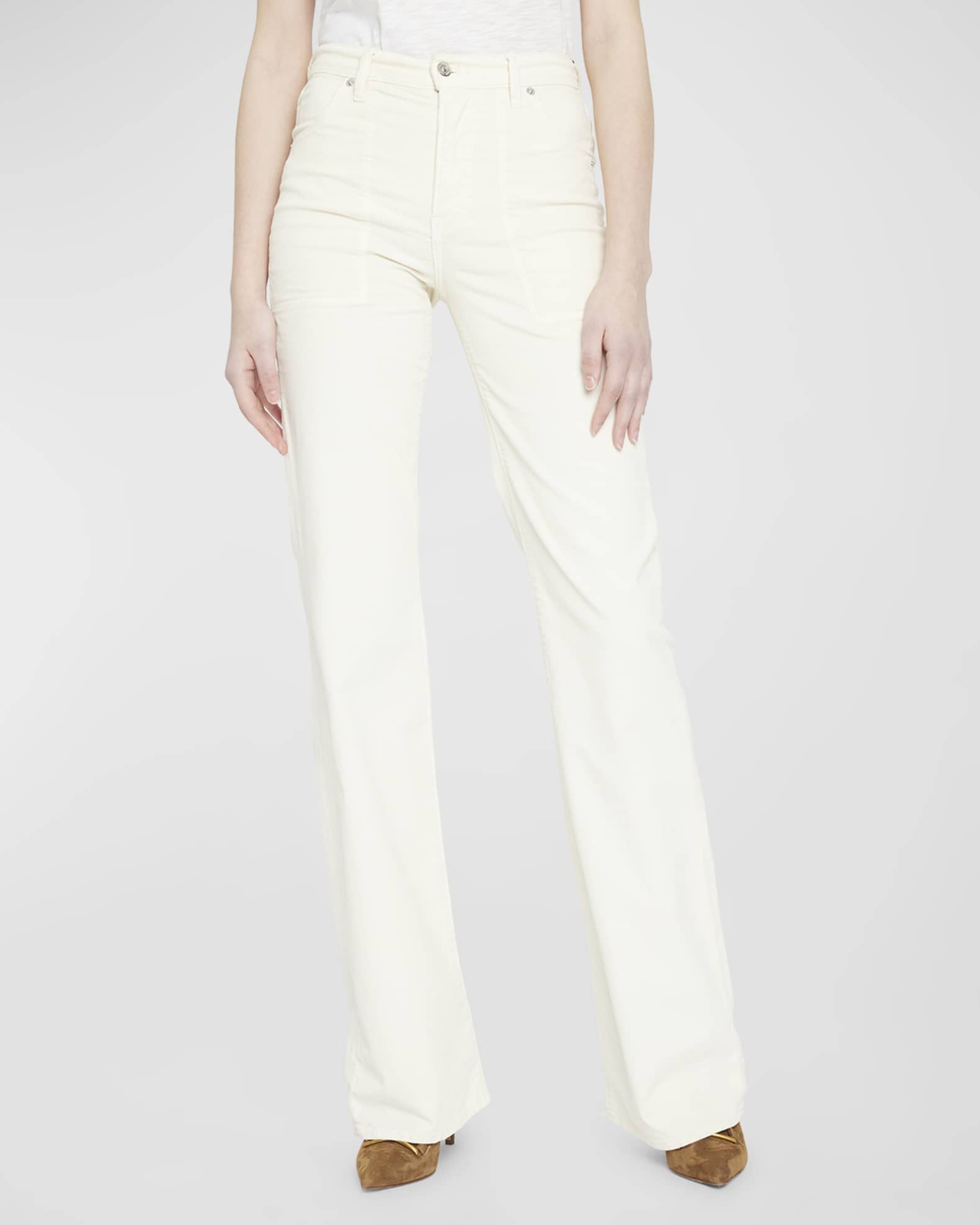 Crosbie Wide-Leg Patch Pocket Corduroy Jeans 1