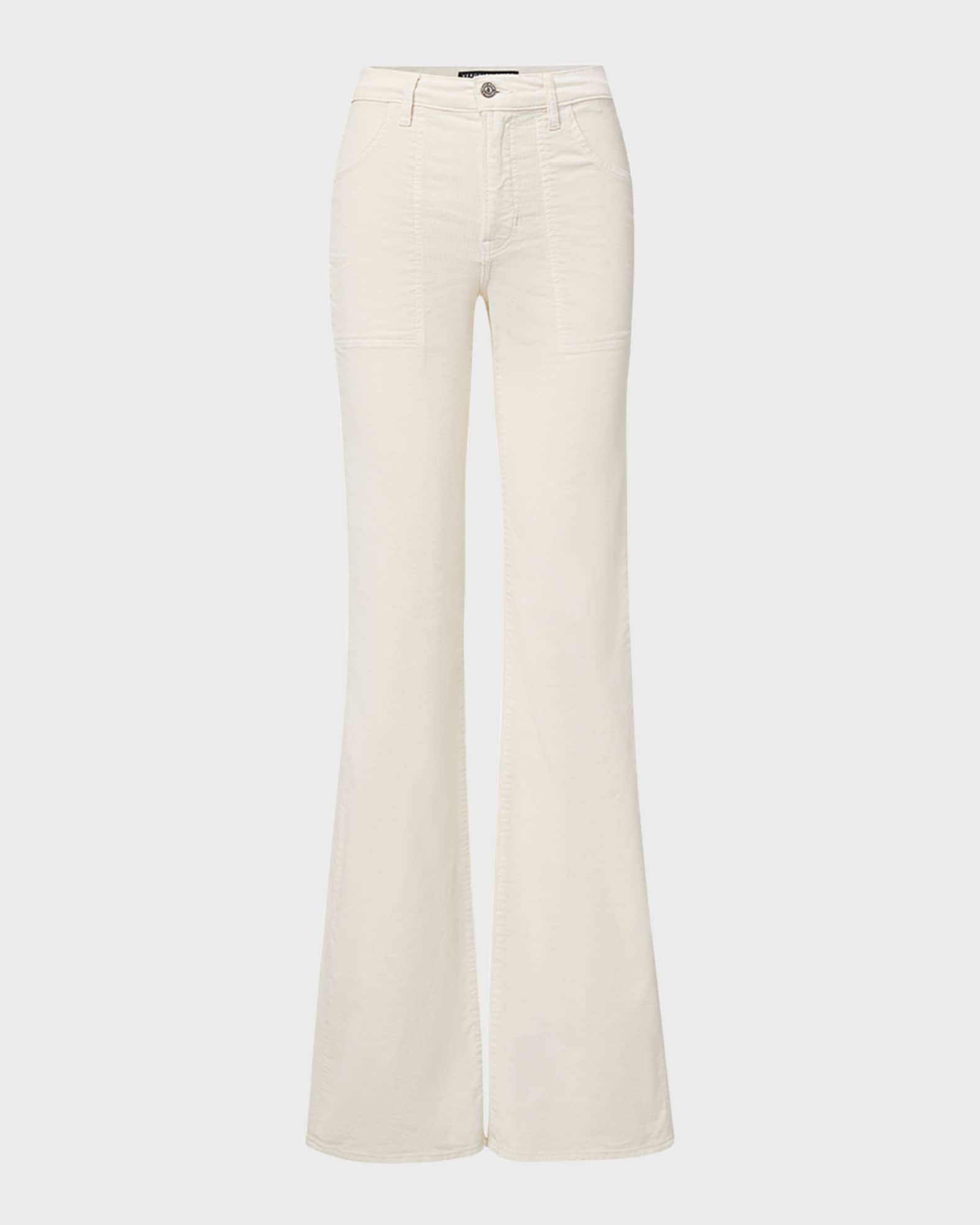 Crosbie Wide-Leg Patch Pocket Corduroy Jeans 0