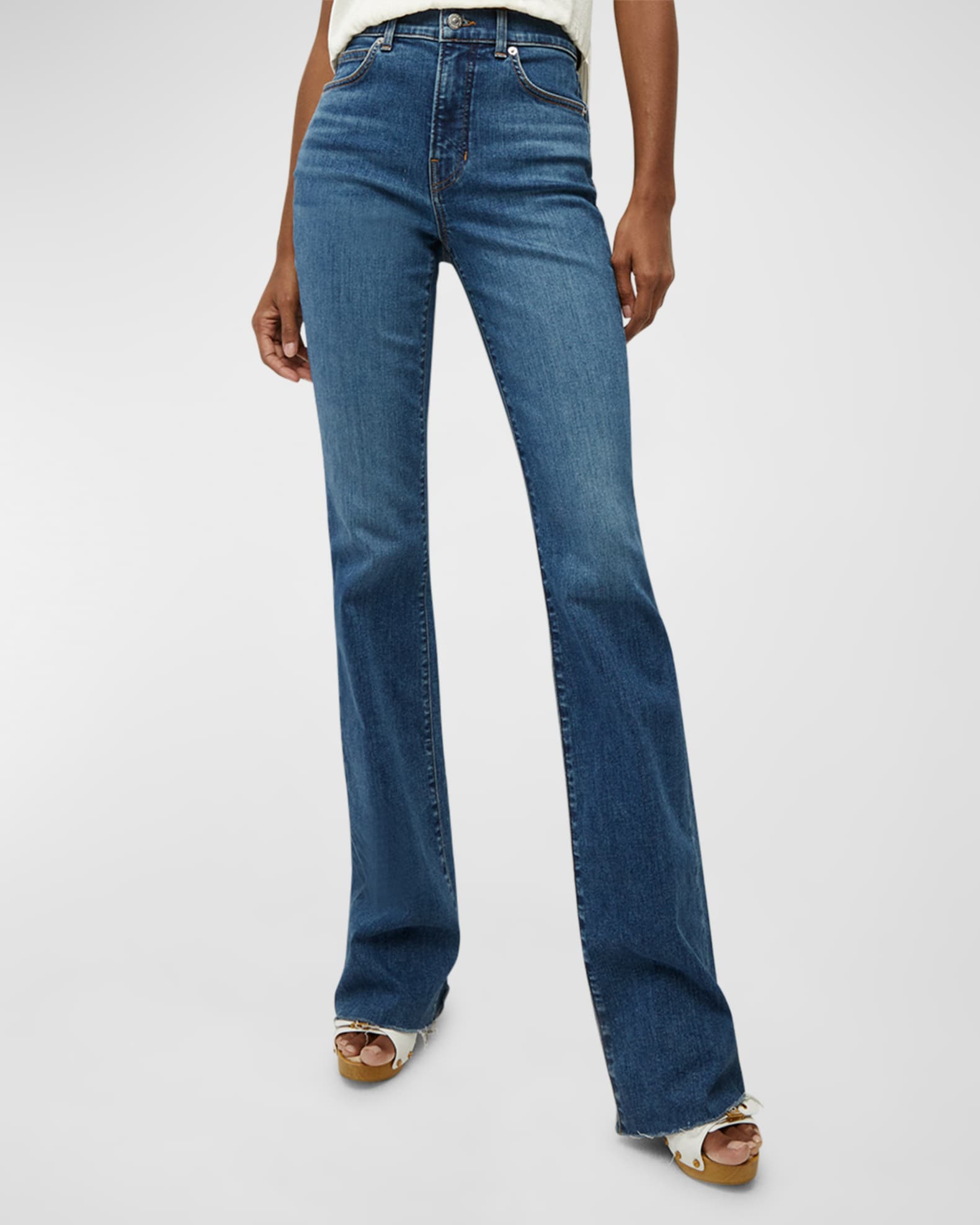Cameron Bootcut Raw Hem Jeans 1