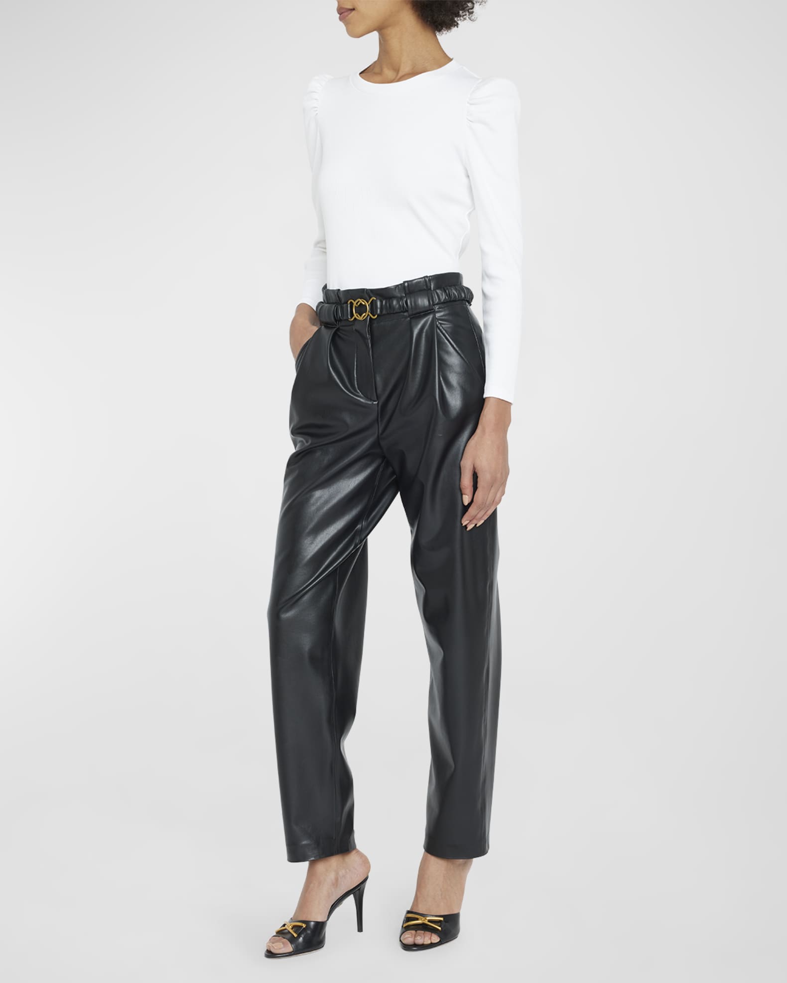 Britney Puff-Sleeve Cotton Top 1