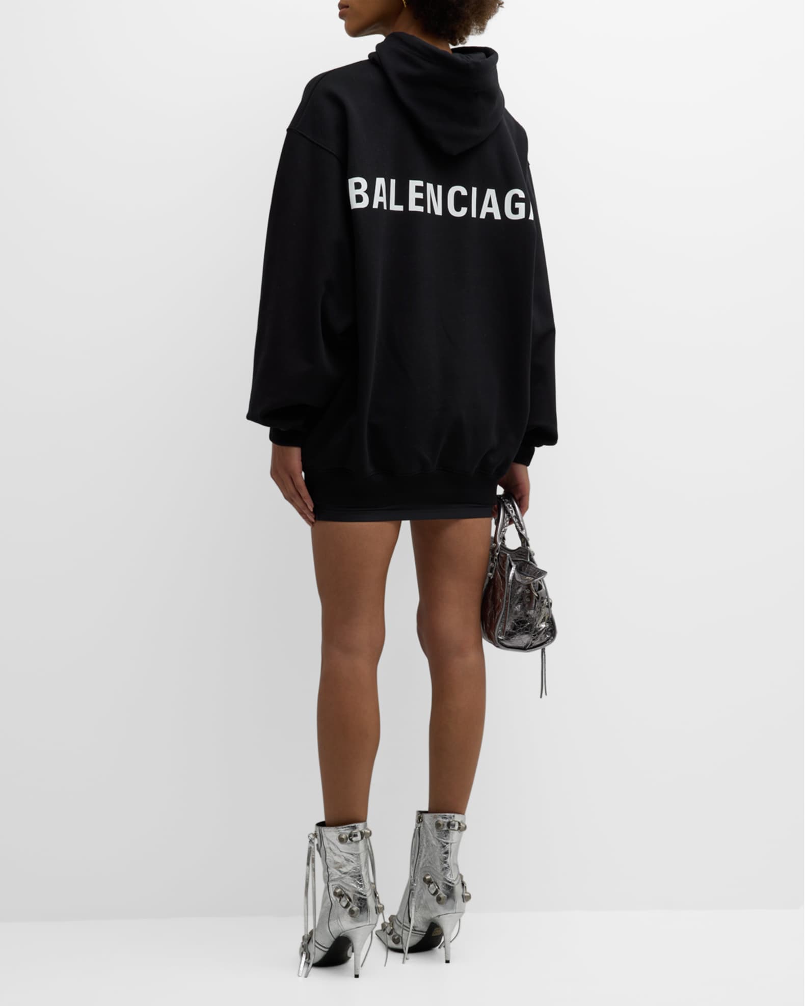 Balenciaga Logo Hoodie Sweater Neiman Marcus
