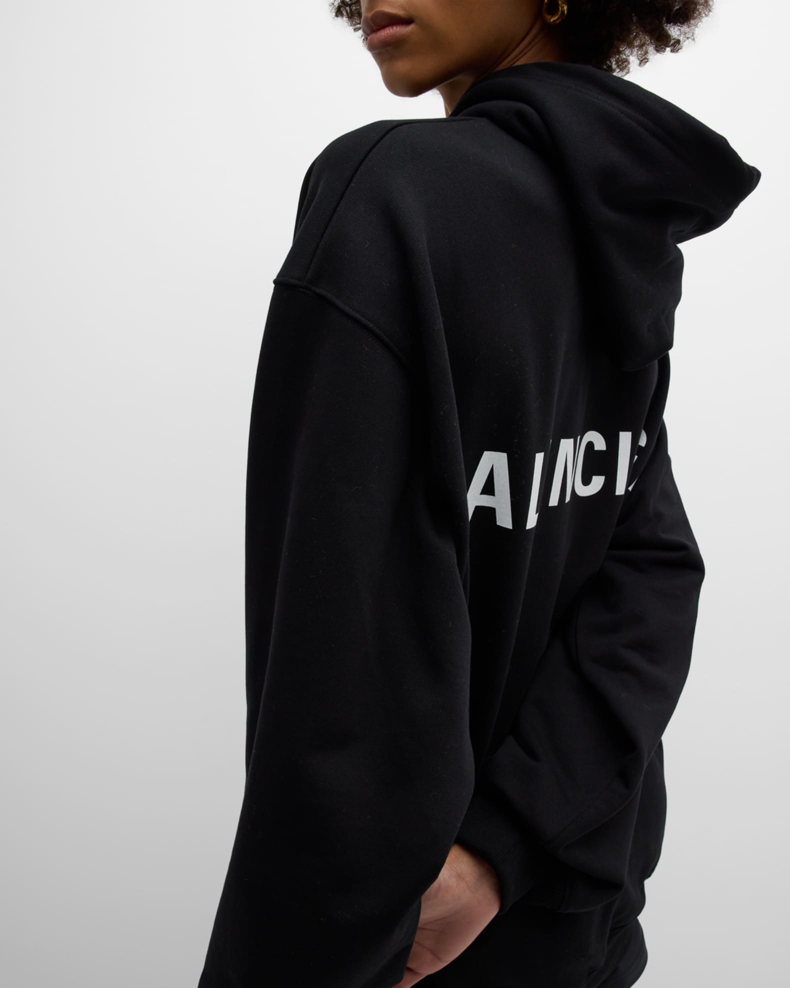 Balenciaga hoodie sales logo on hood