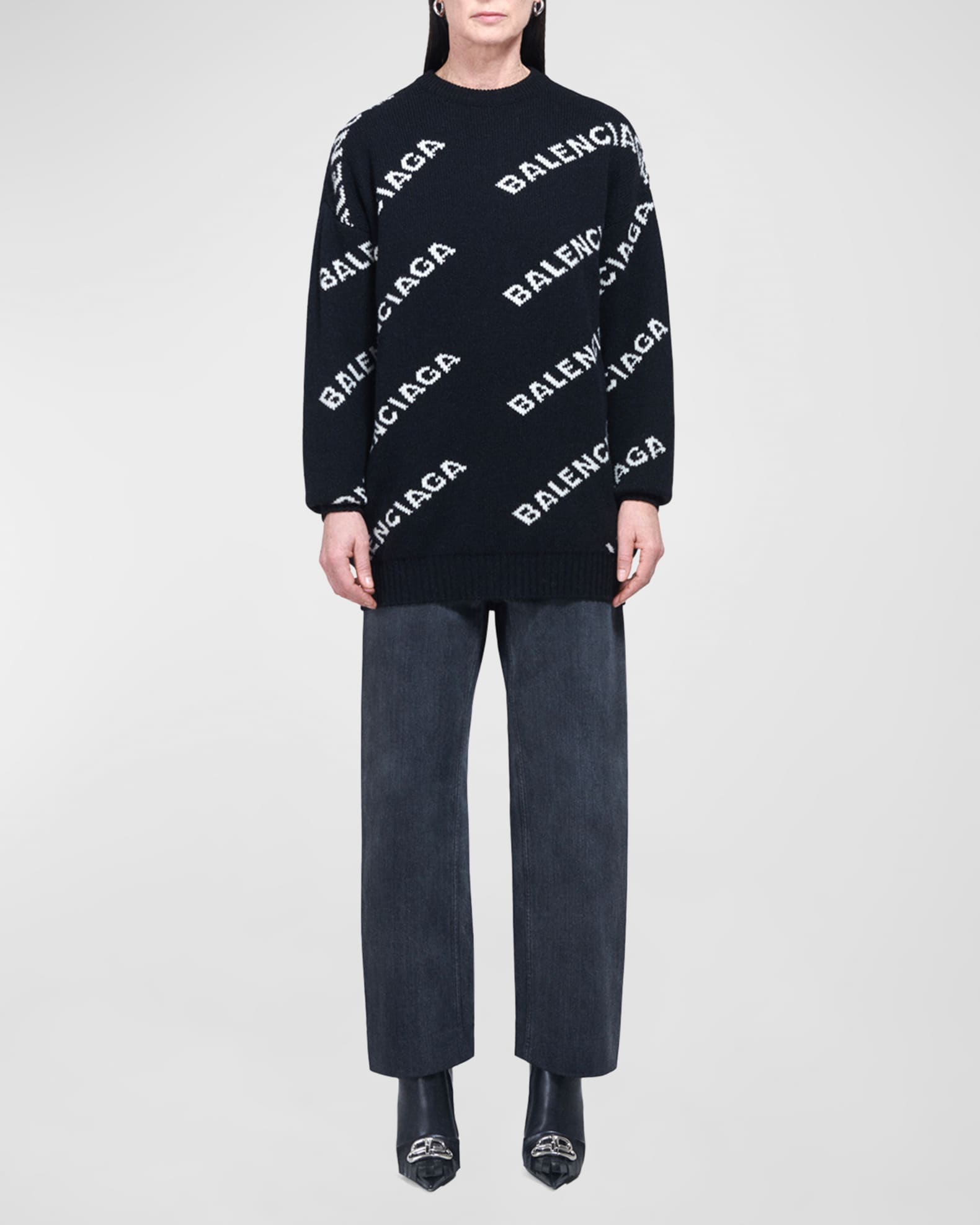 Jacquard Logo Crewneck