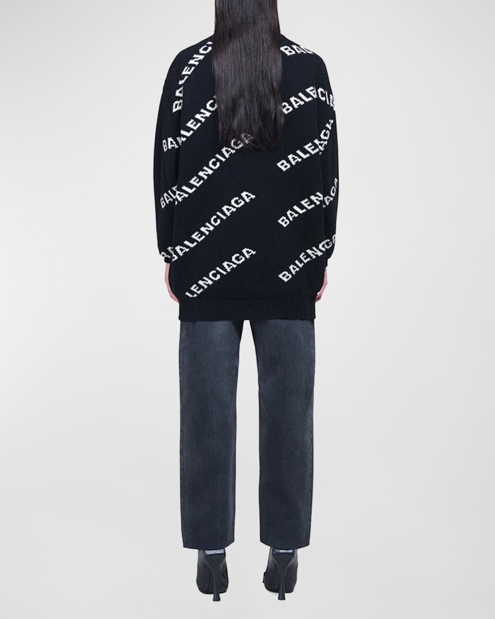Jacquard logo crewneck balenciaga new arrivals