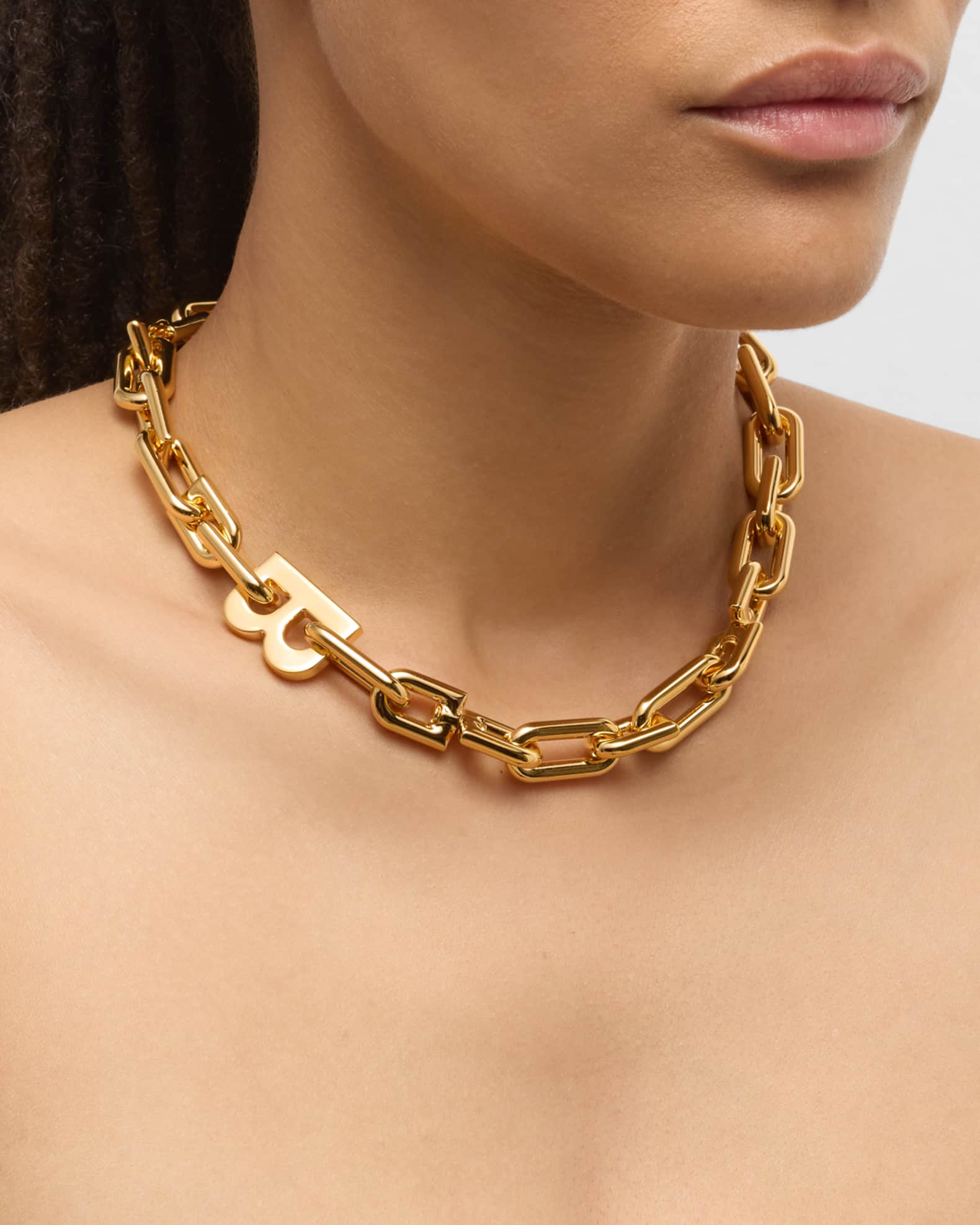 B Chain Thin Necklace