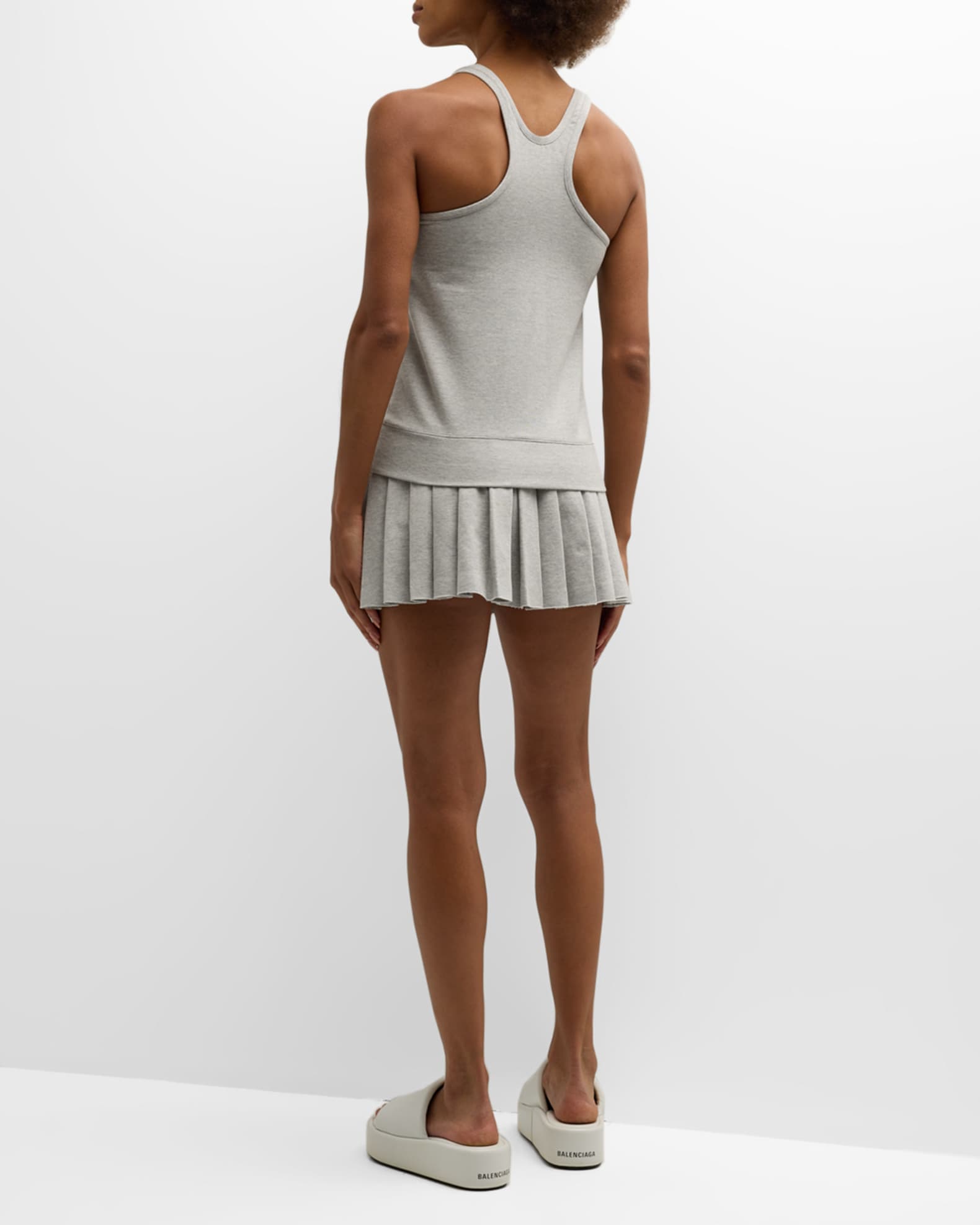 Norma Kamali Pleated Mini Skirt | Neiman Marcus