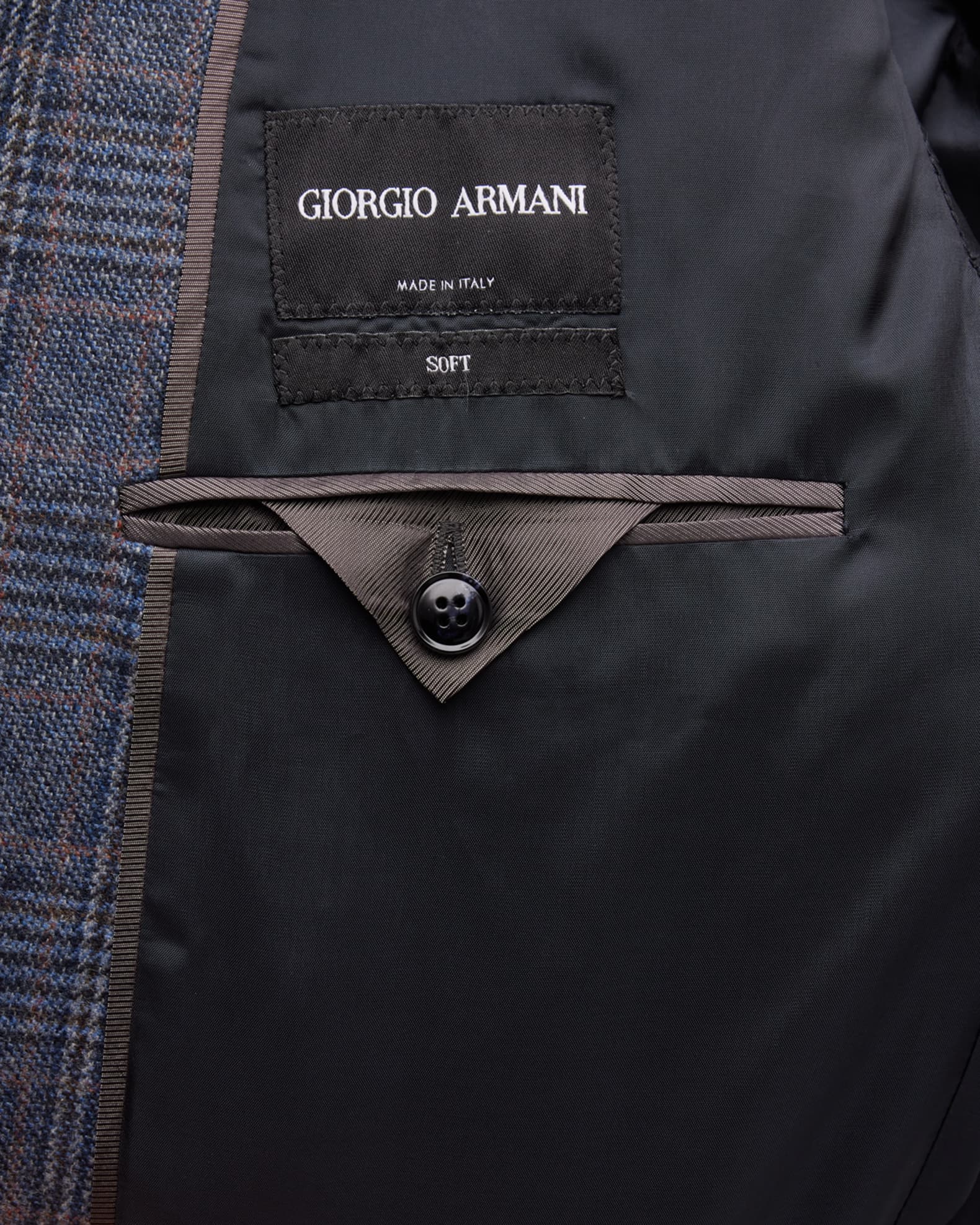 Giorgio Armani Men's Plaid Wool-Cashmere Sport Coat | Neiman Marcus