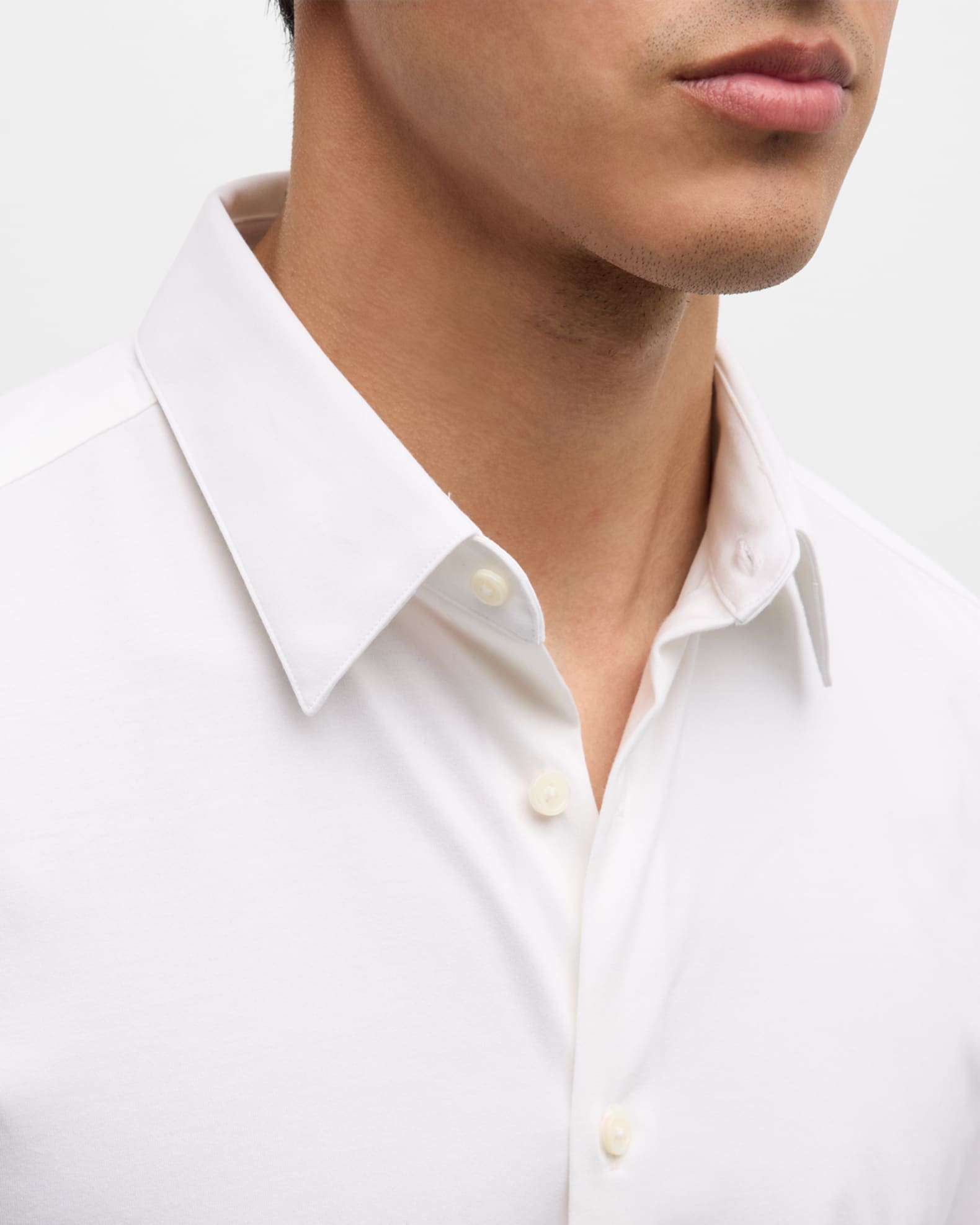 Irving Short-Sleeve Shirt Structure Knit II Eclipse - Theory Men