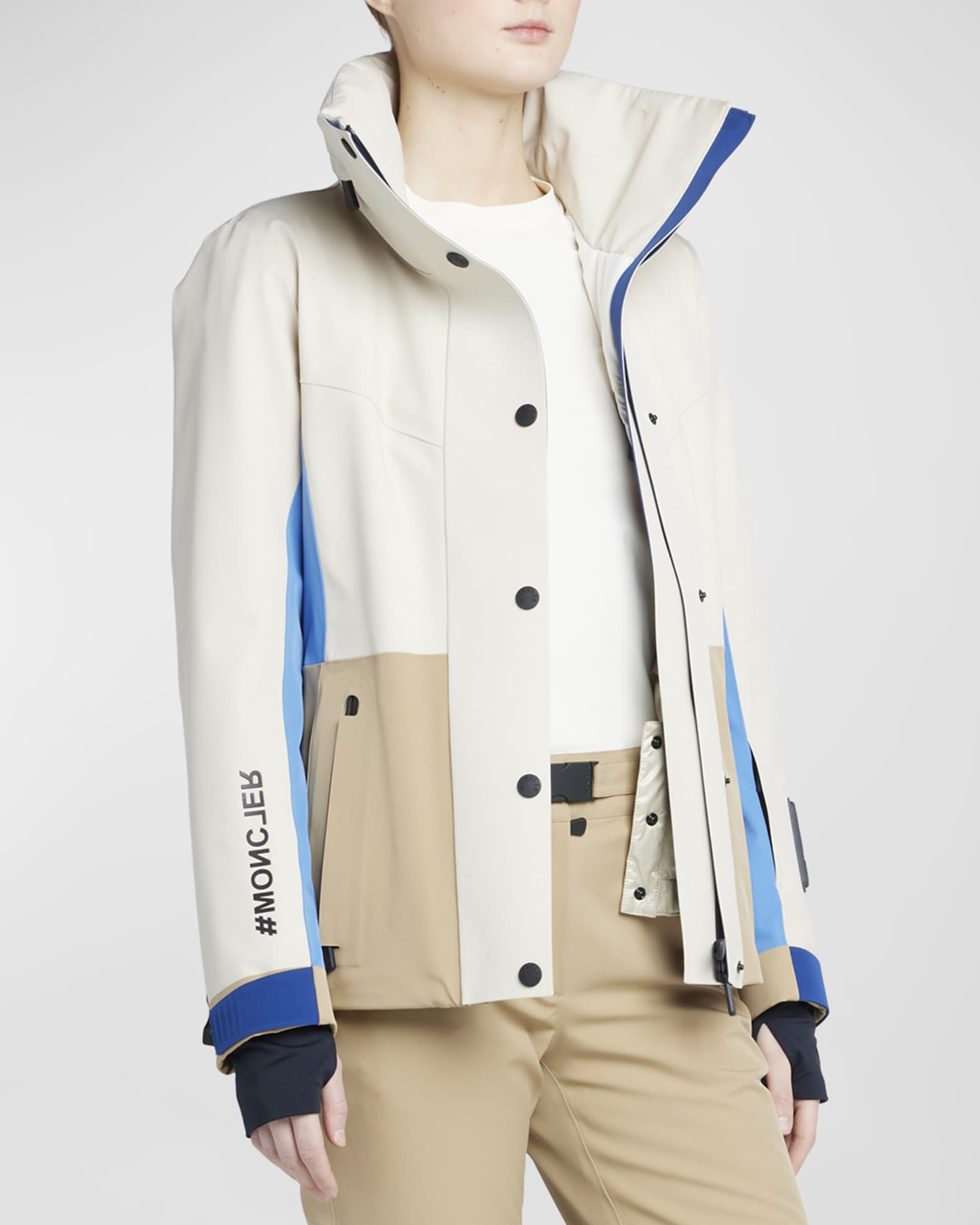 Moncler Grenoble Hainet Belted Colorblock Snow Jacket