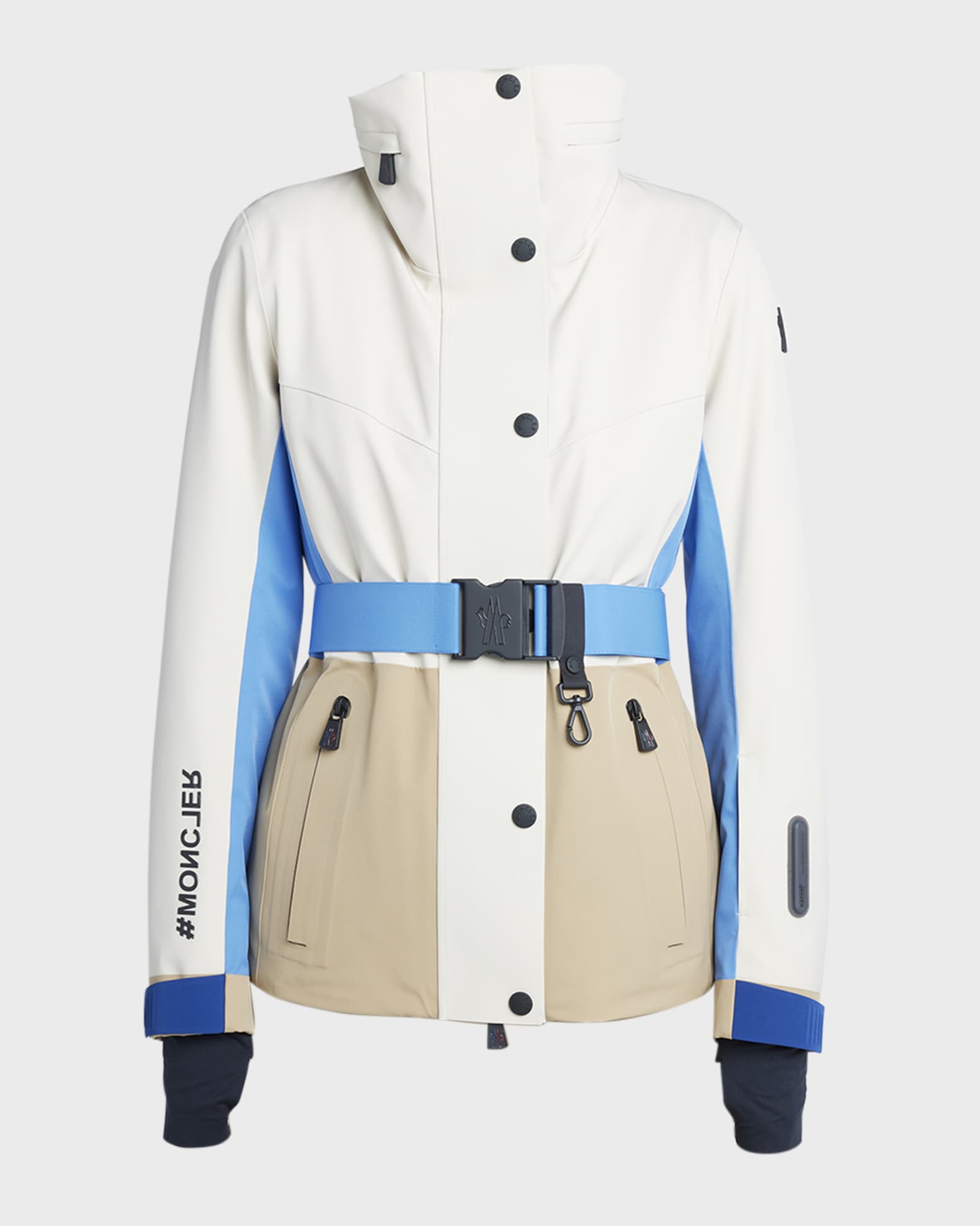 Moncler Grenoble Hainet Belted Colorblock Snow Jacket