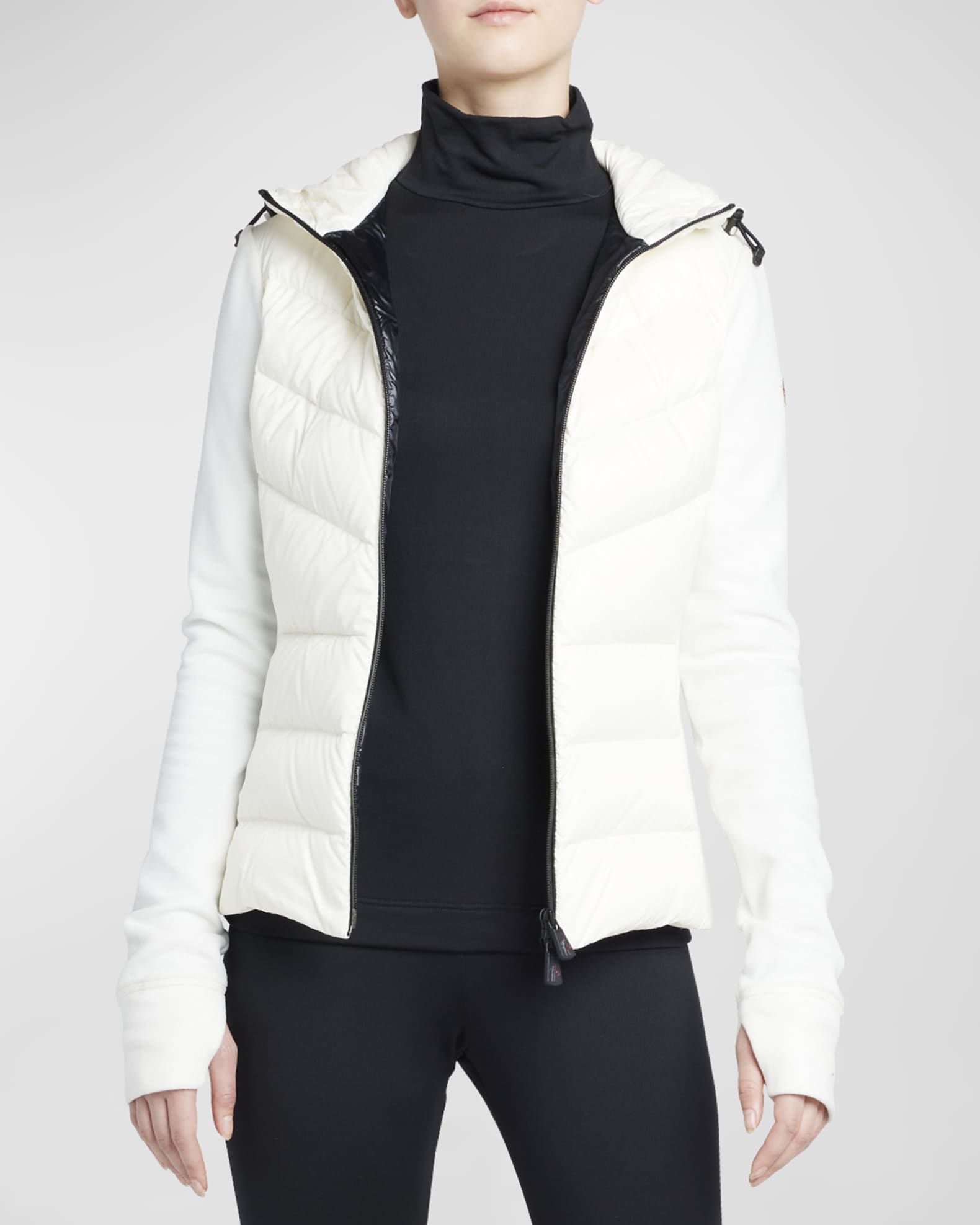 Puffer Zip-Up Cardigan