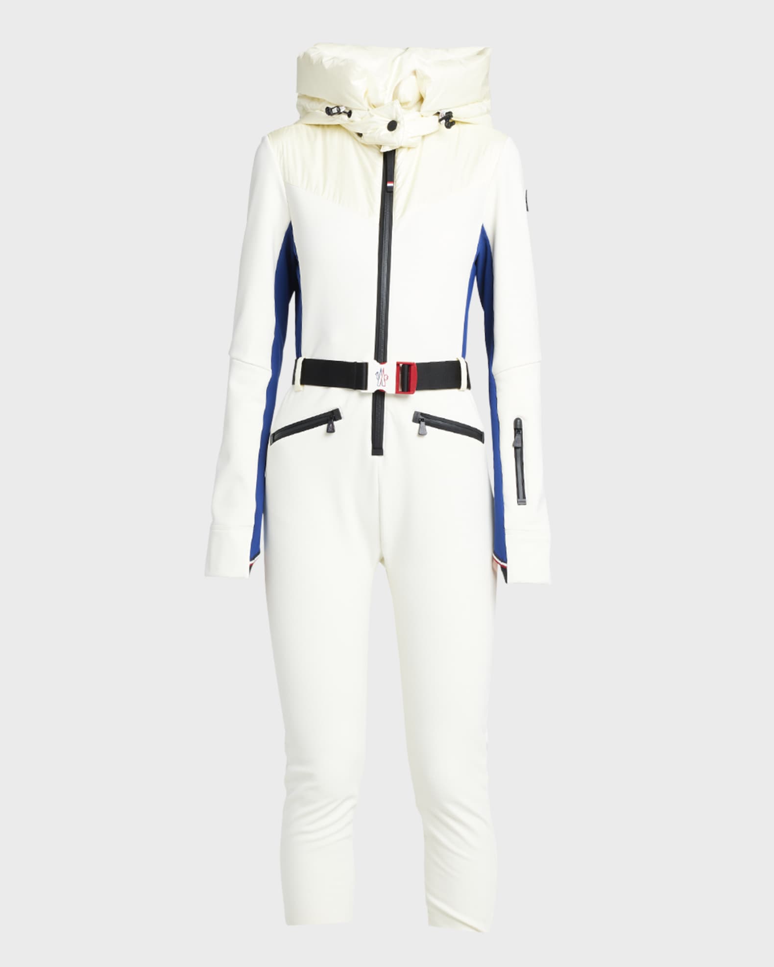 Moncler Grenoble All-In-One Contrast Jumpsuit with Removable Hood ...