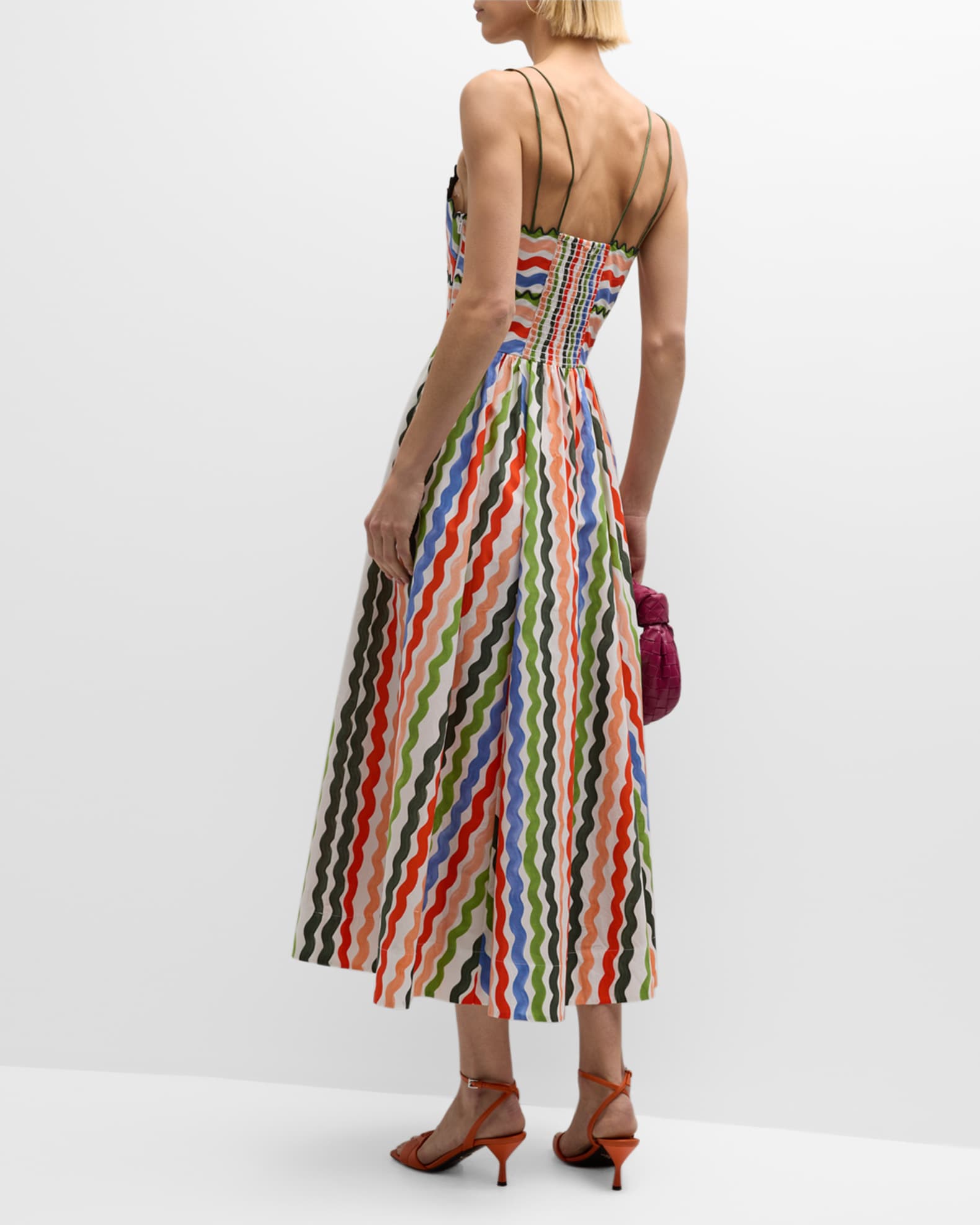 La Ligne Scalloped Beatrix Midi Dress | Neiman Marcus