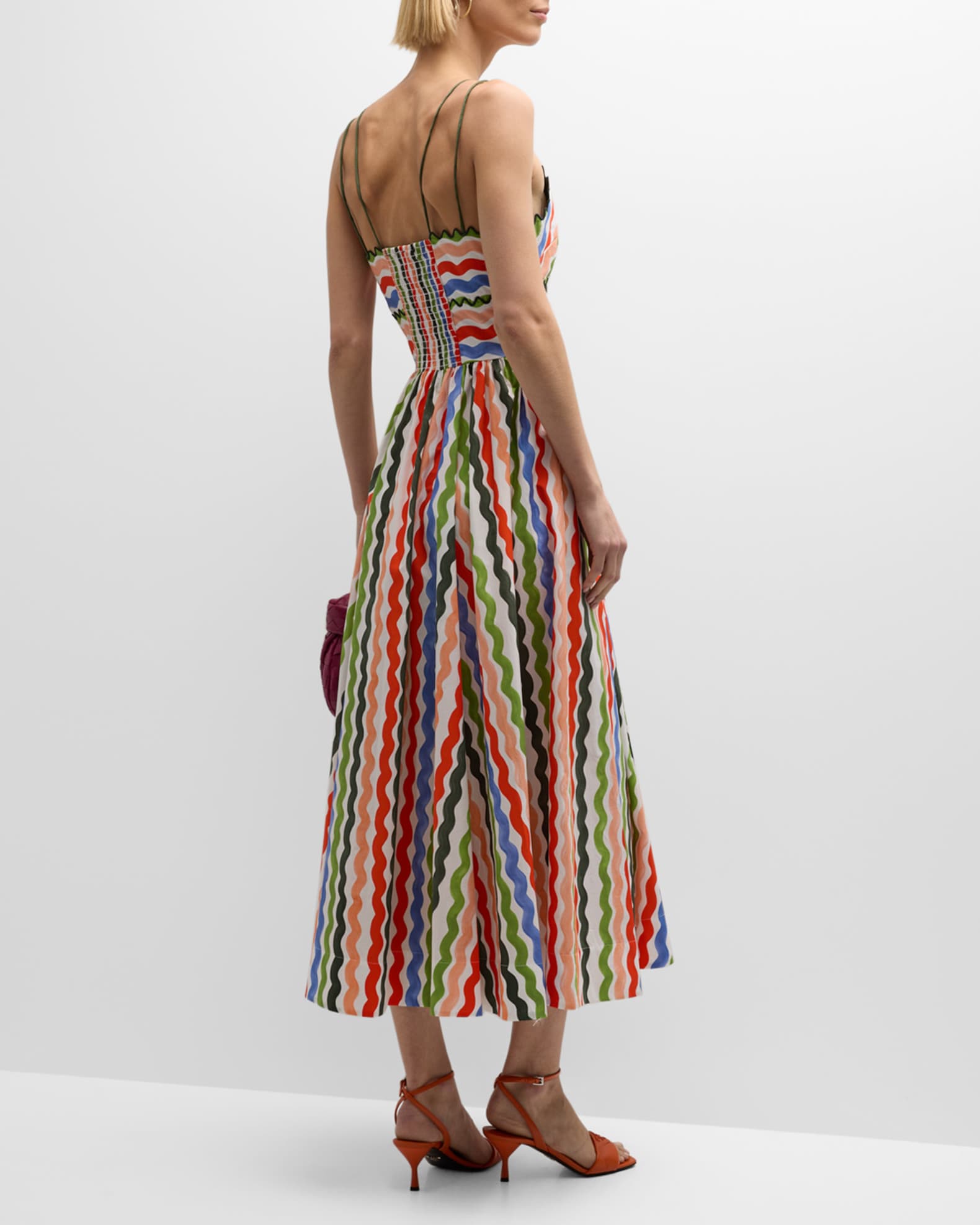 La Ligne Scalloped Beatrix Midi Dress | Neiman Marcus