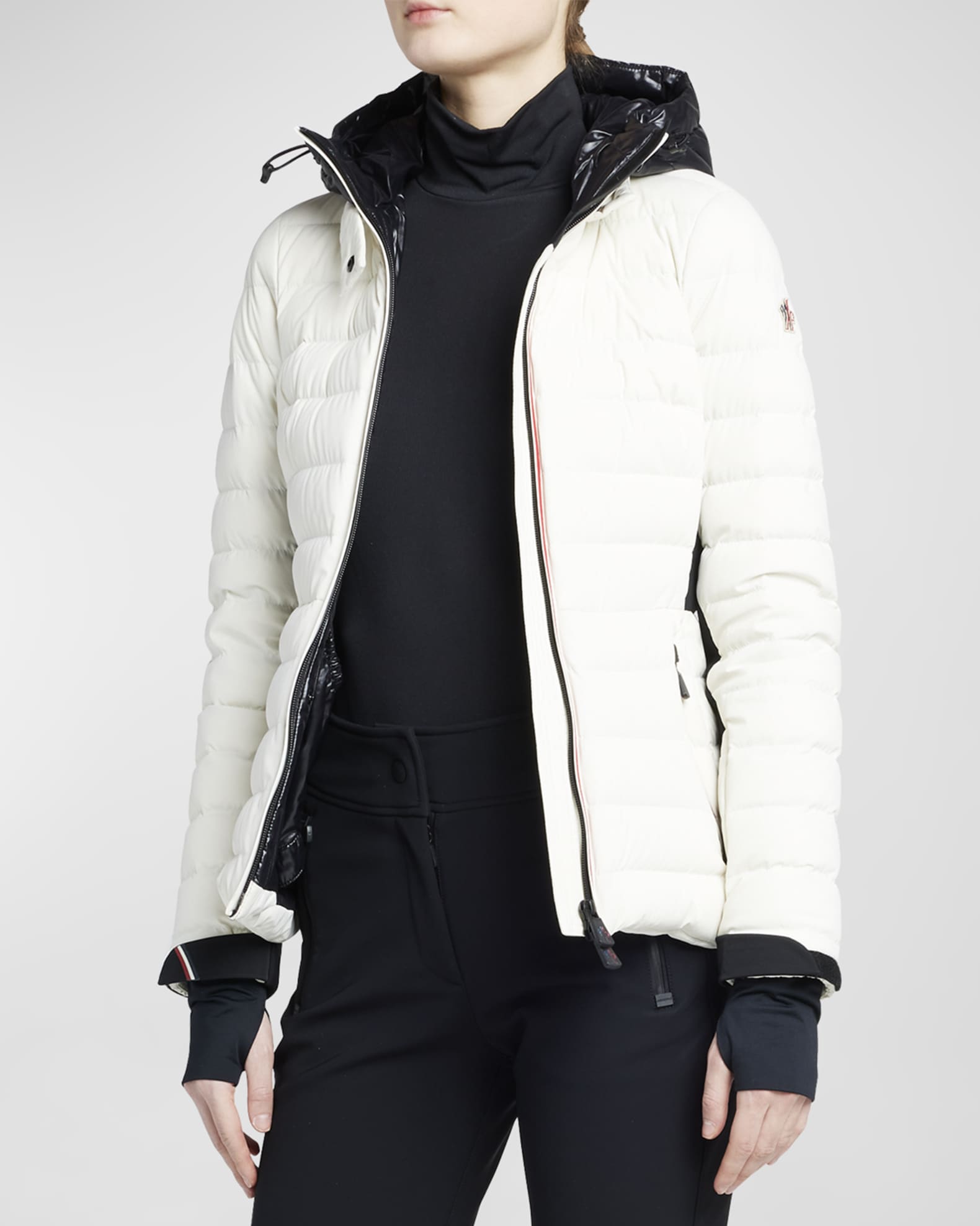 Bruche Contrast Belted Puffer Jacket 1