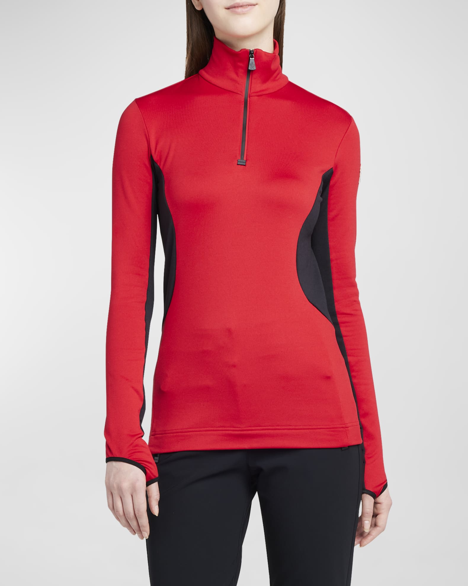 Colorblock Quarter-Zip Sweatshirt 1