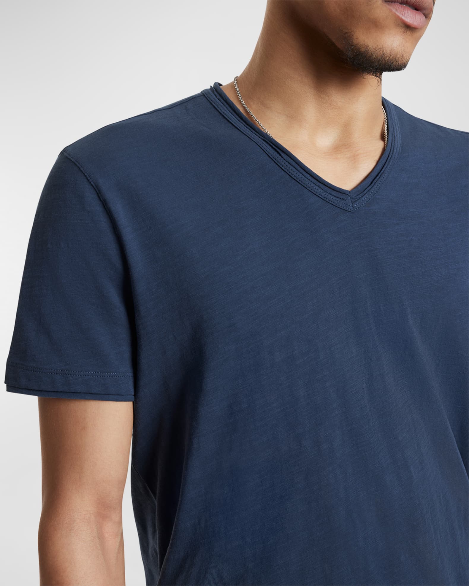 John Varvatos Men's Slub V-Neck T-Shirt | Neiman Marcus