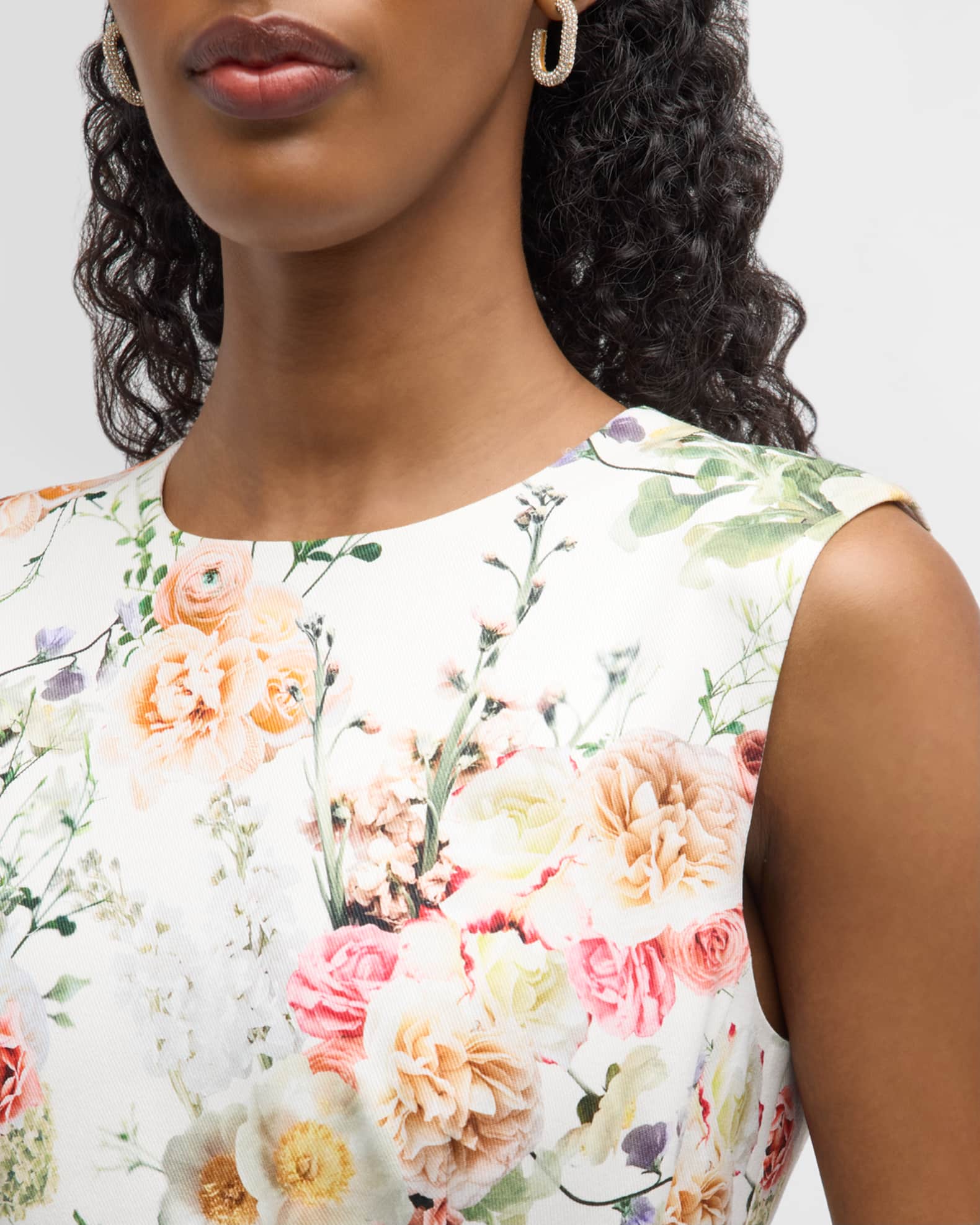 Adam Lippes Eloise Floral Print Midi Dress | Neiman Marcus