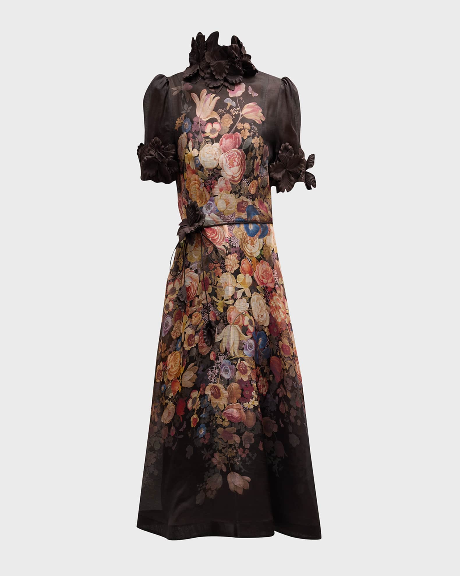 Zimmermann Luminosity Liftoff Flower Midi Dress Neiman Marcus