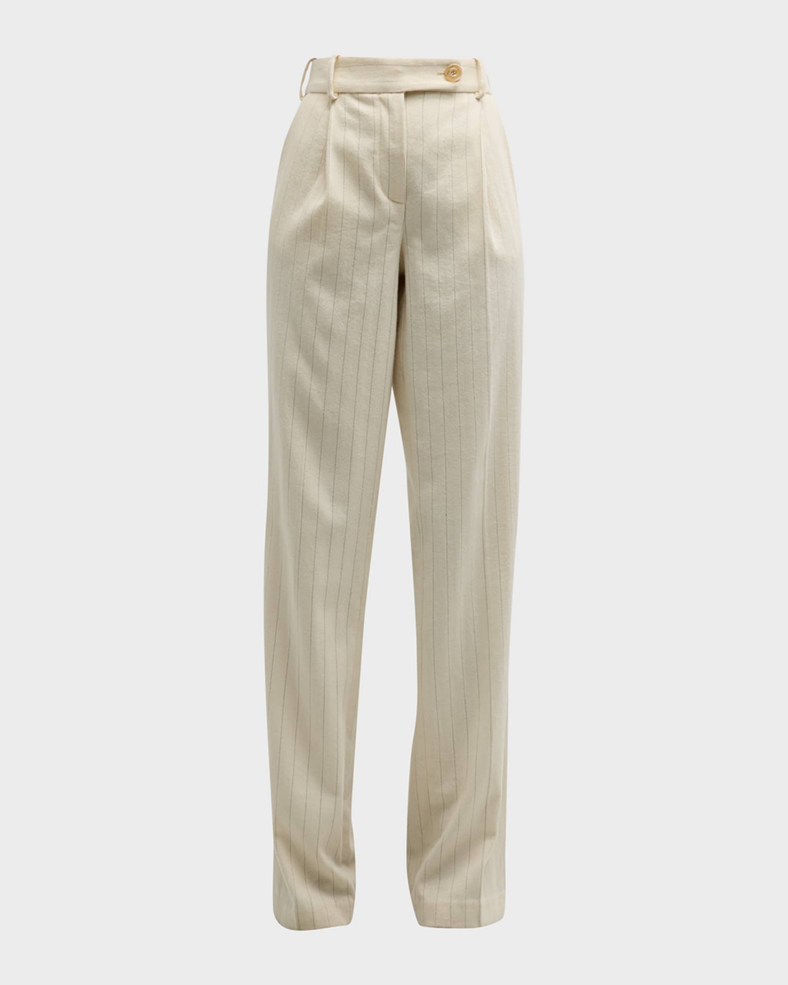ZIMMERMANN silk pleated straight trousers - Green