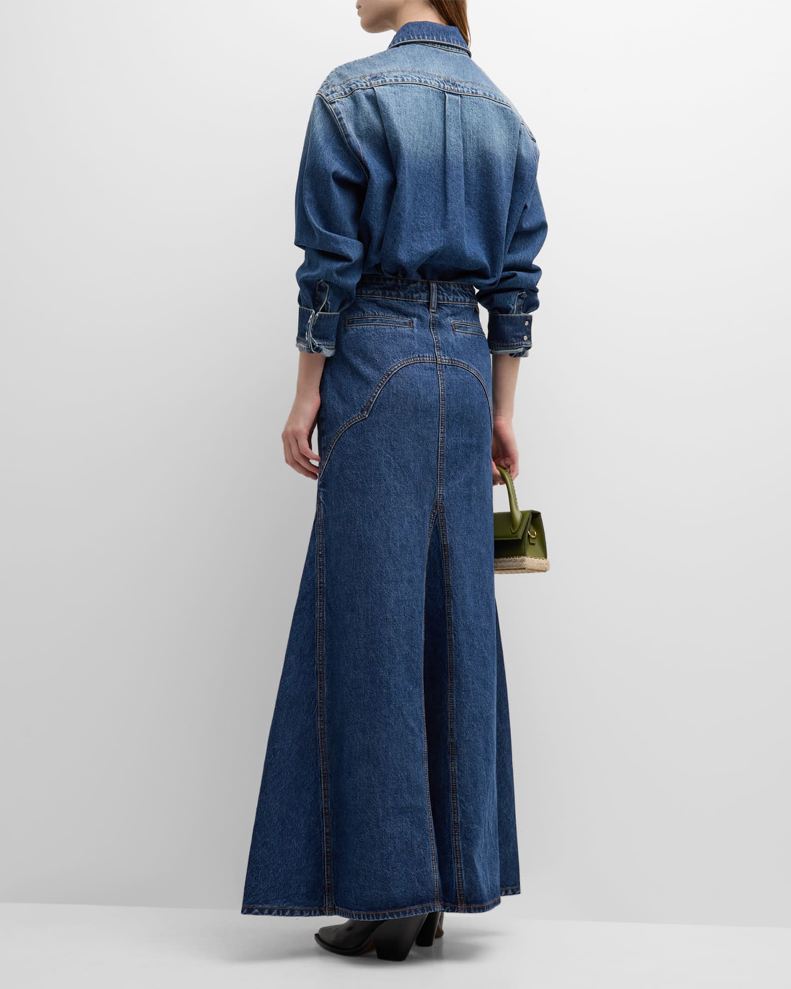 Zimmermann Luminosity Denim Maxi Skirt Neiman Marcus