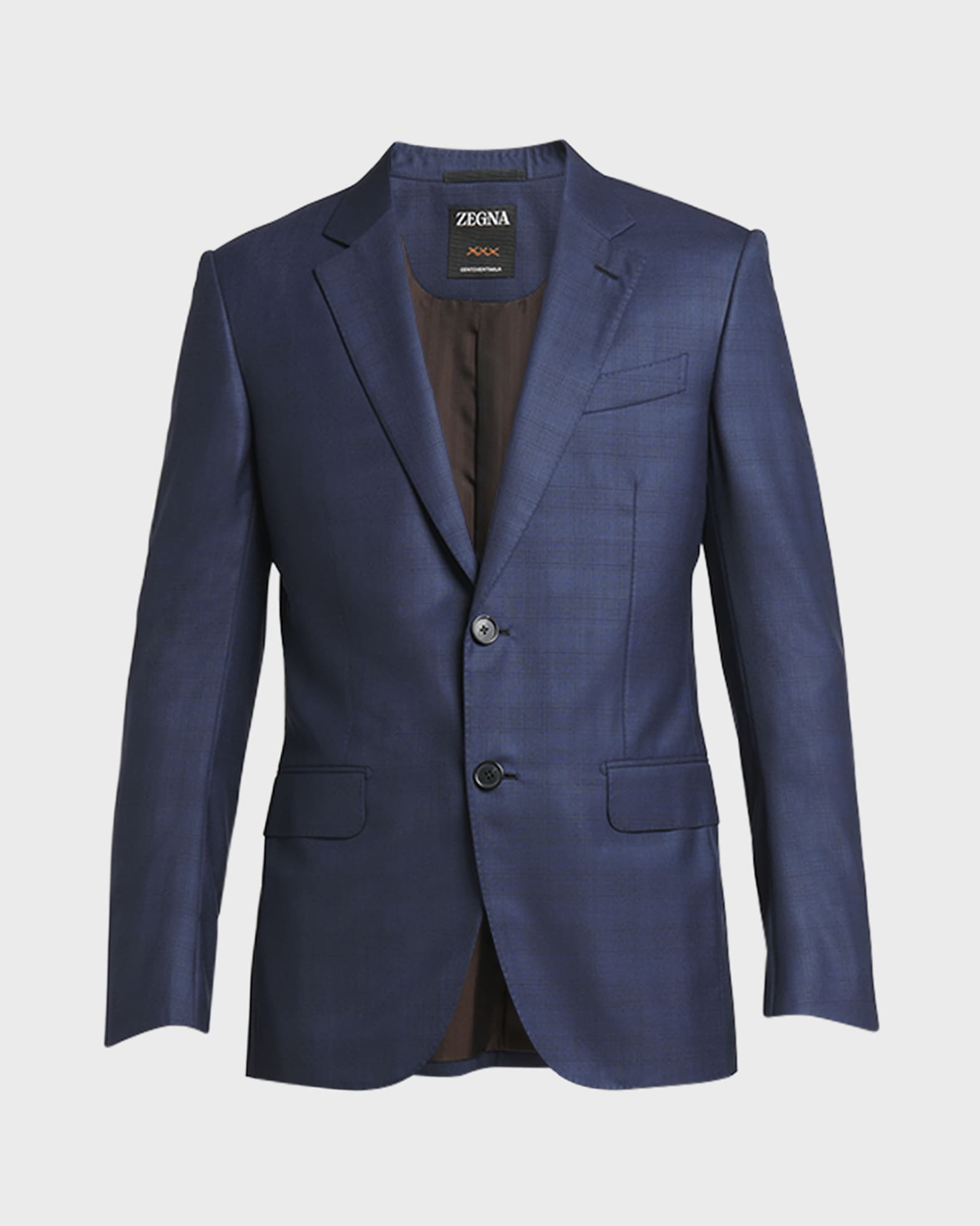 Men's Centoventimila Tonal Plaid Wool Suit 0