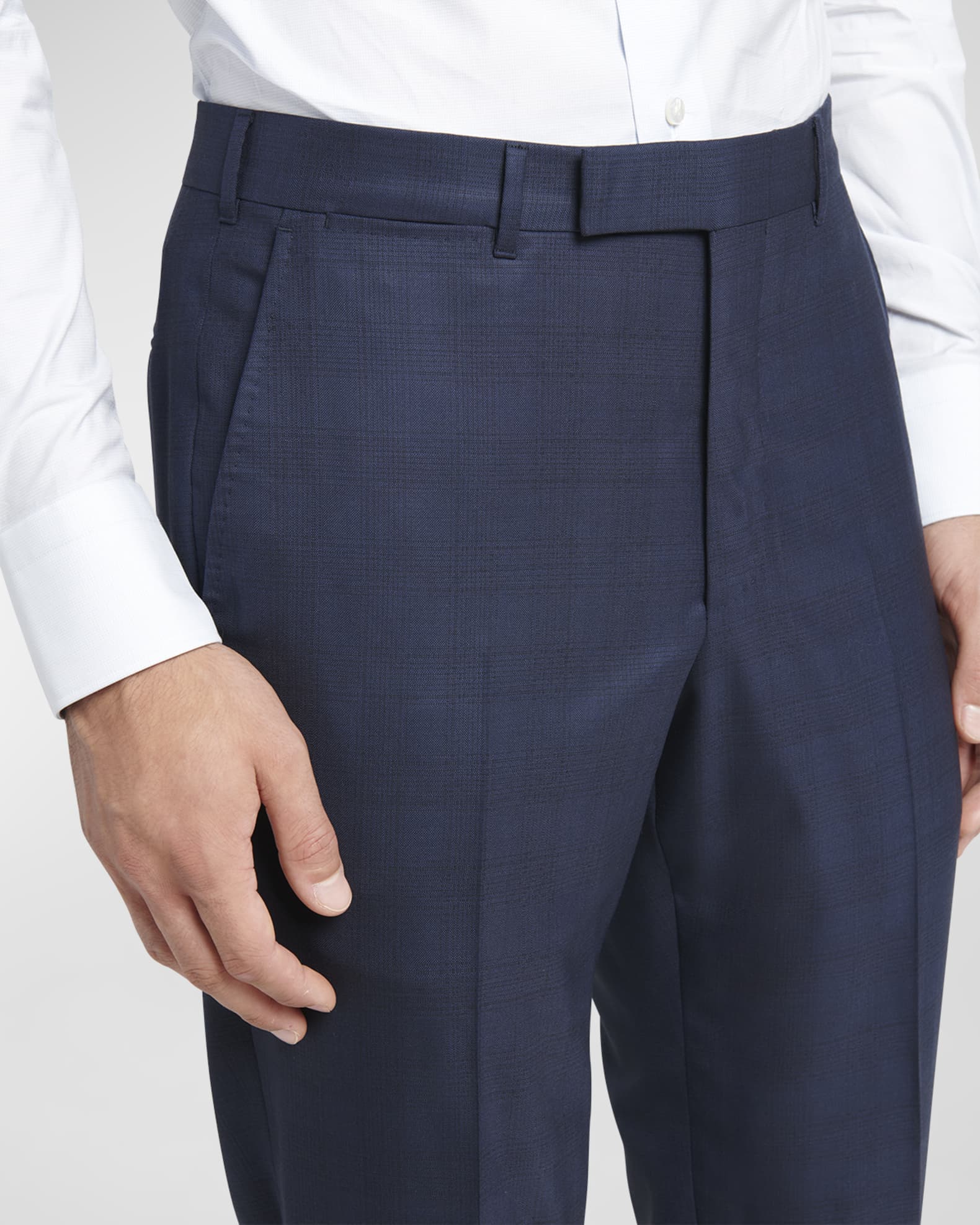 Men's Centoventimila Tonal Plaid Wool Suit 1