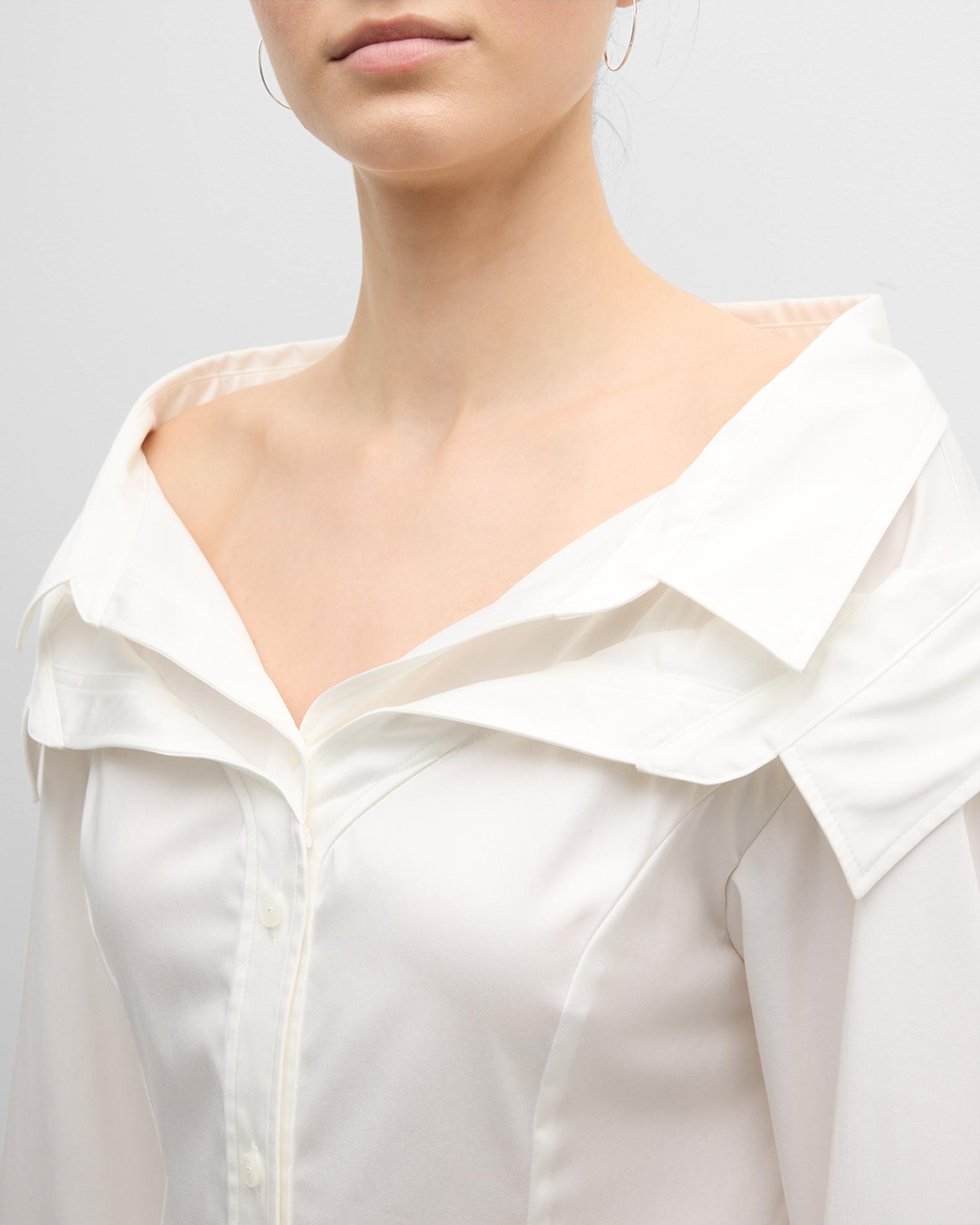 ADEAM Melbourne Layered Button-Front Shirt | Neiman Marcus