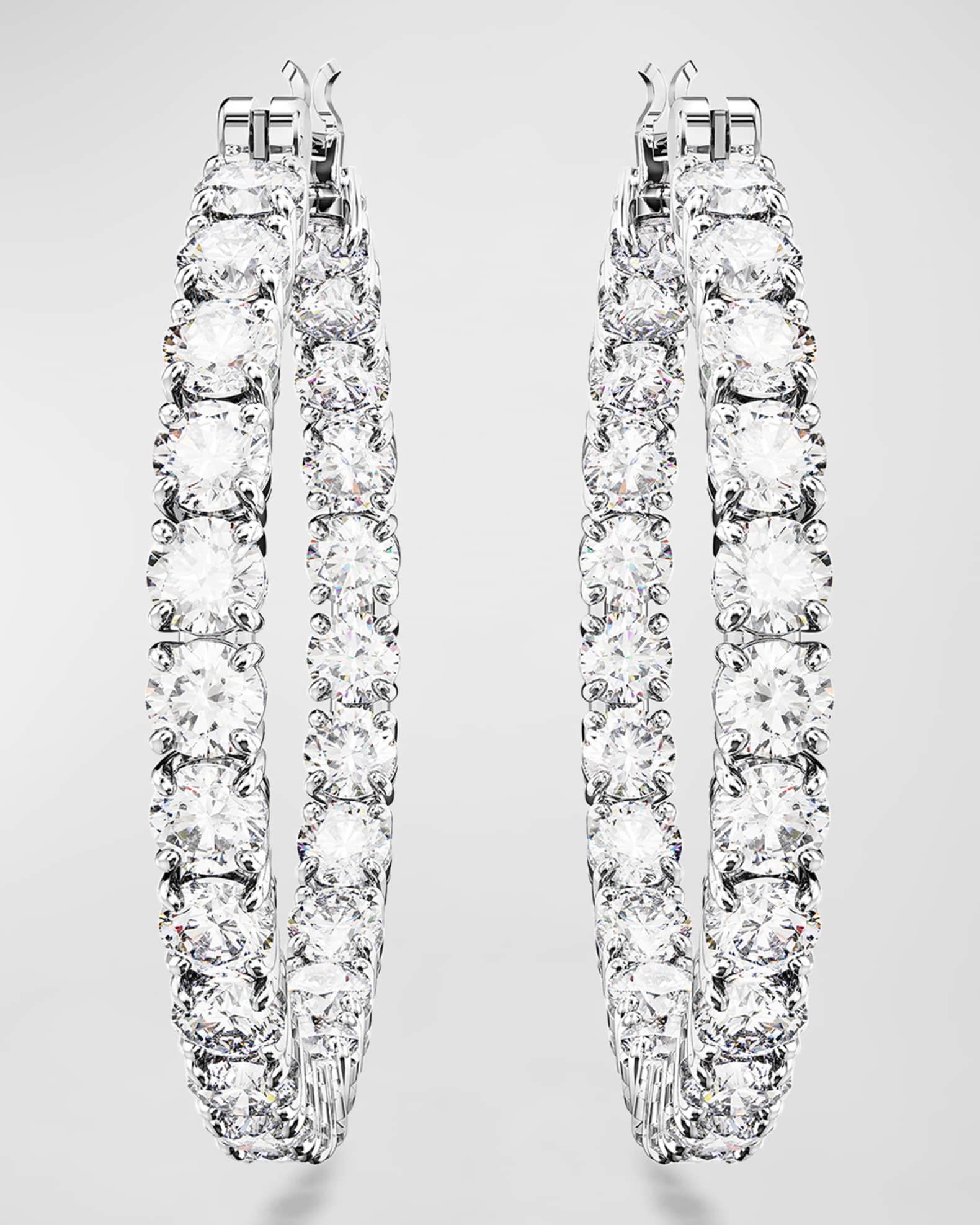 Inside out hoop earrings with swarovski elements crystals online