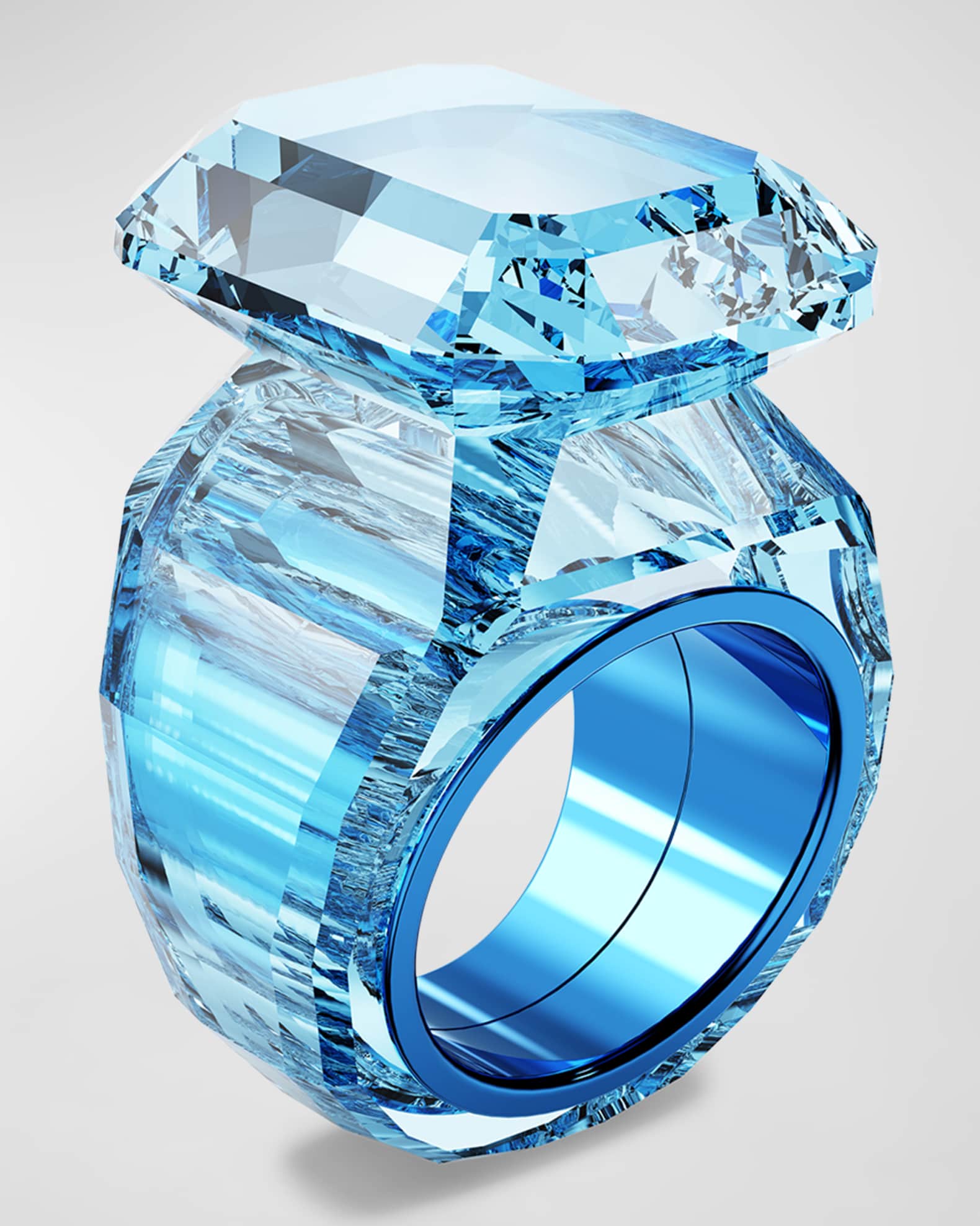 Swarovski Women s Lucent Cocktail Ring Blue Rings