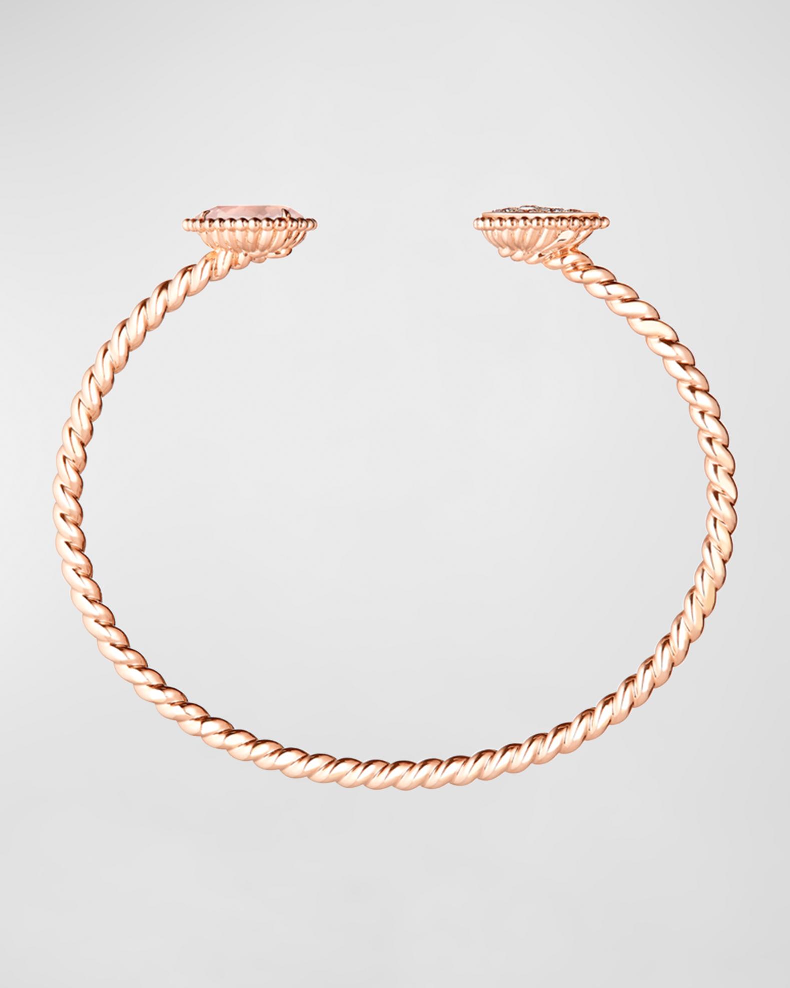 Boucheron Serpent Boheme 18K Rose Gold 2-Motif Diamond & Quartz ...